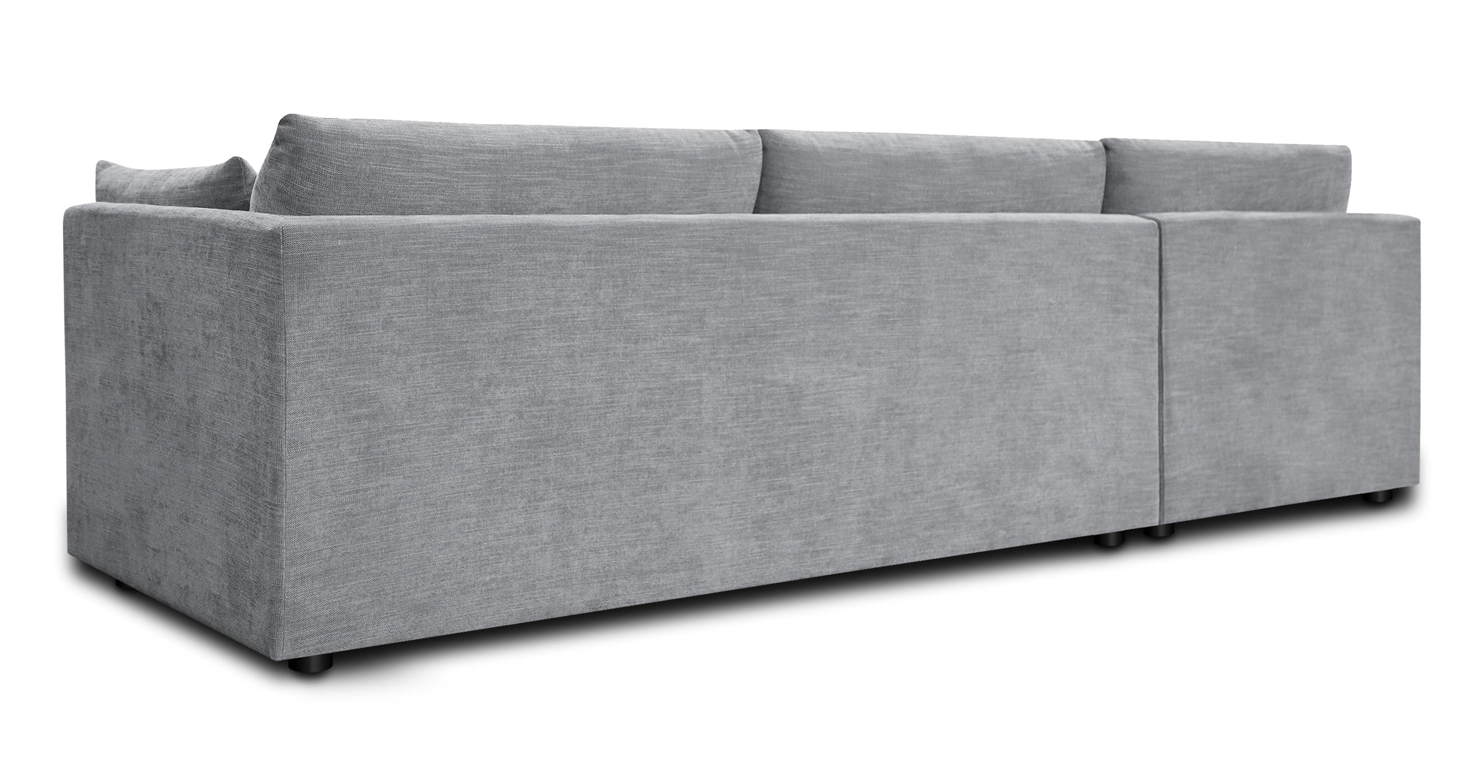 Argos Left Facing Sleeper Sectional Sofa Bed - Convertible L-Shaped Couch with Pull-Out Bed, Modern Fabric Upholstery for Living Room, Guest Room & Small Spaces