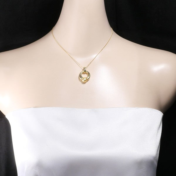 18K Yellow Gold Akoya Pearl Necklace for Women - Elegant Japanese Cultured Pearl Jewelry Gift for Brides, Anniversary & Special Occasions