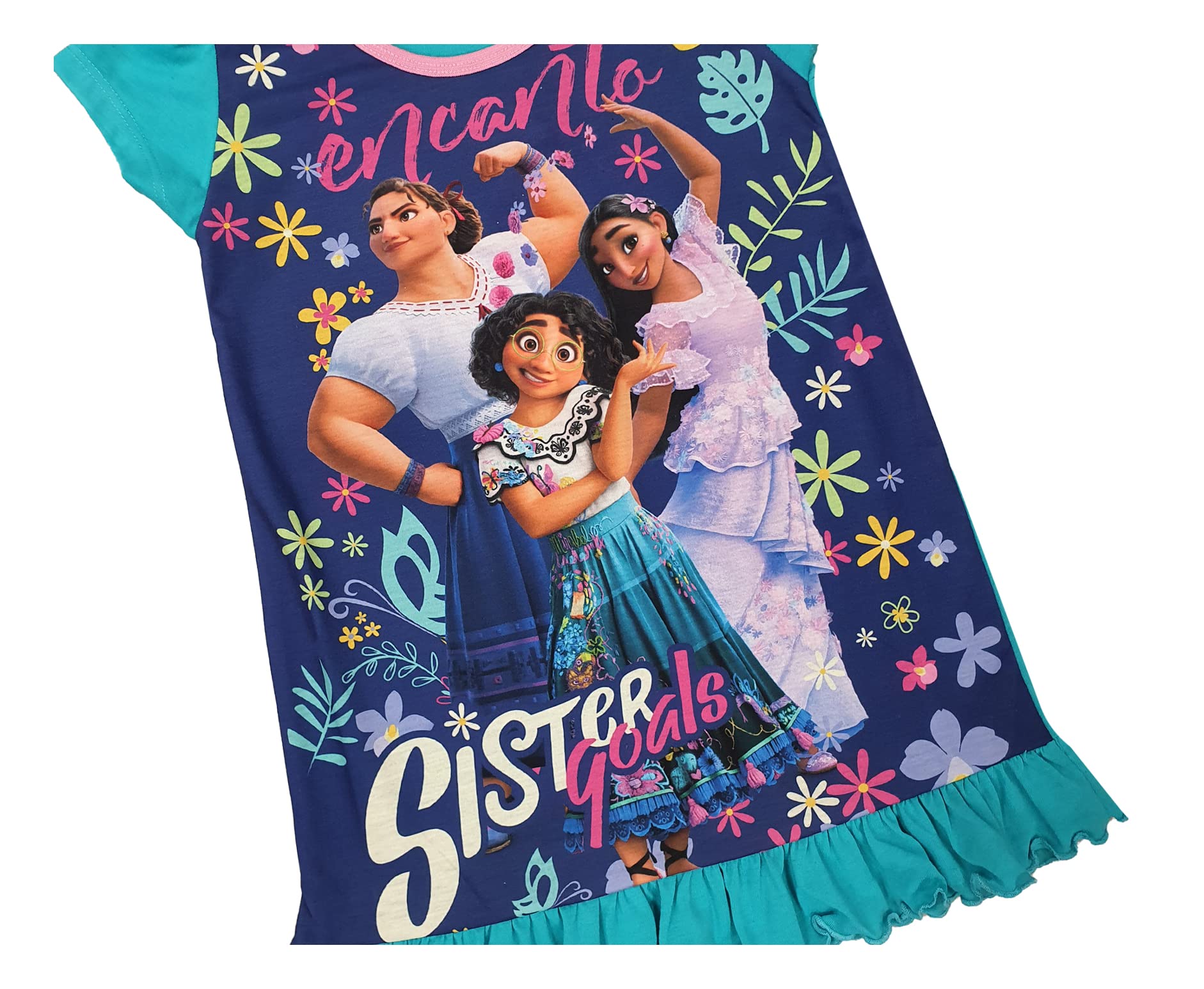 Disney Encanto Girls Nightgown - Soft & Comfortable Sleepwear for Kids - Perfect for Bedtime, Sleepovers & Cozy Nights