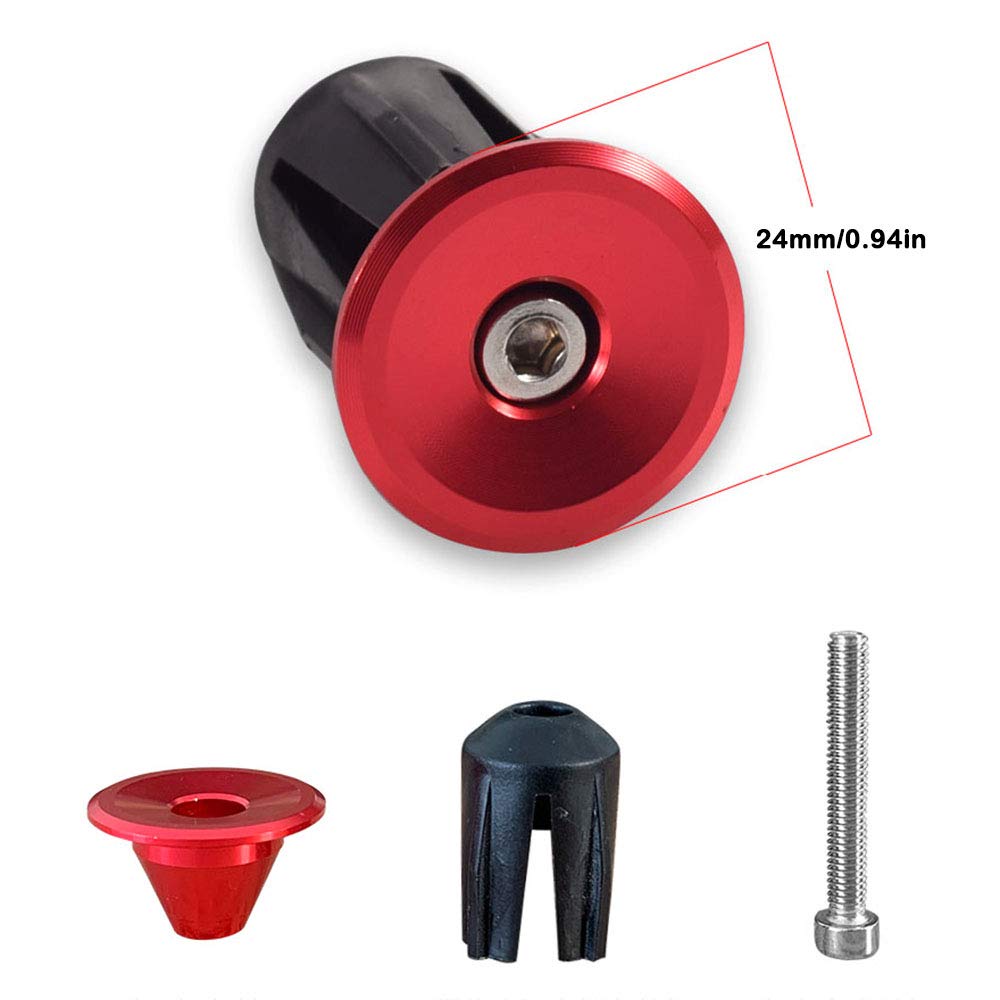 2 Pairs Bike Handlebar End Caps - Durable Bar End Plugs for Mountain & Road Bicycles | Perfect for Cycling Safety and Handlebar Protection