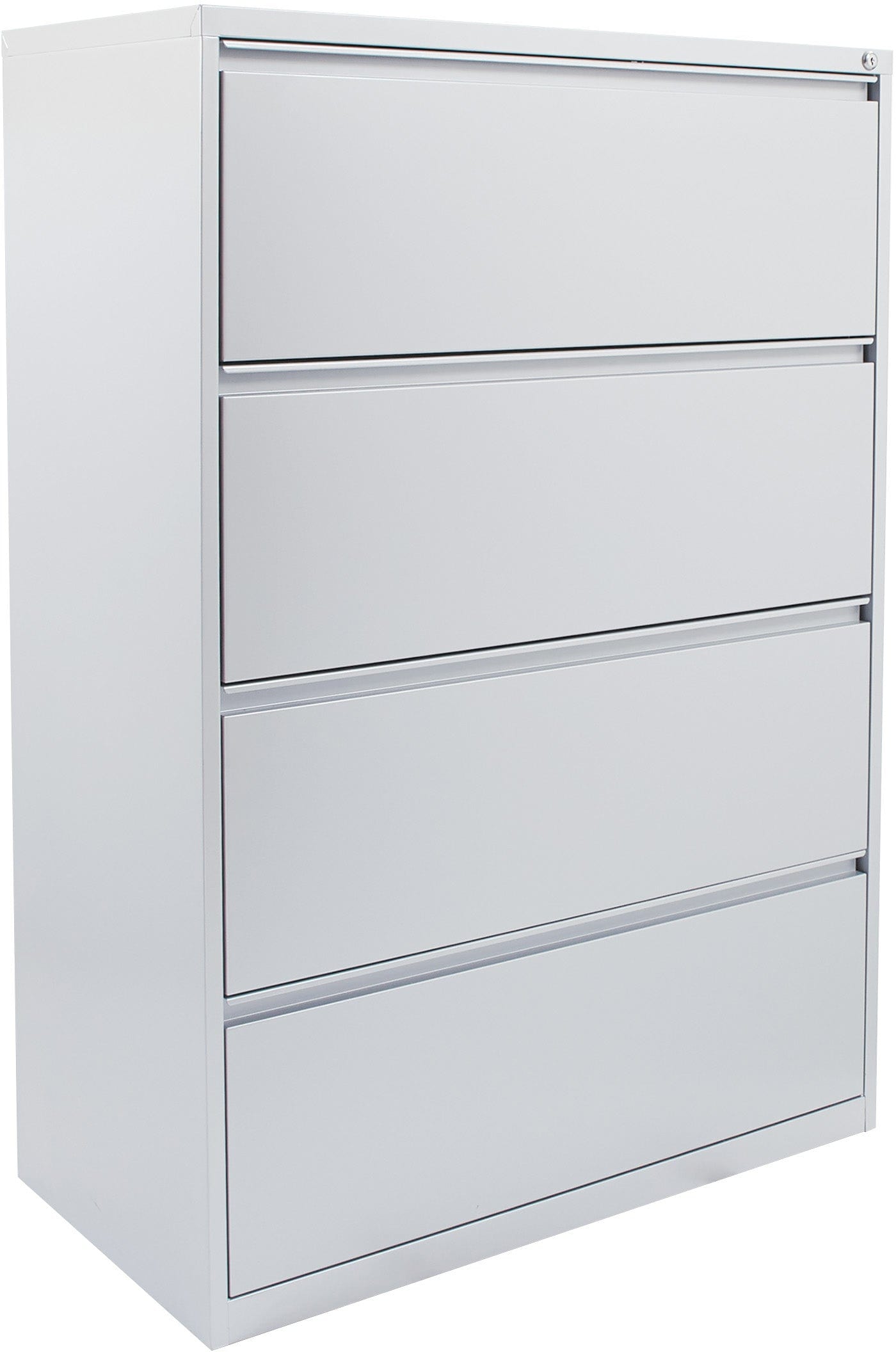Office Star 4-Drawer Lateral File Cabinet with Removable Core Lock & Adjustable Glides - Secure Document Storage for Home Office or Business Use [LF4]