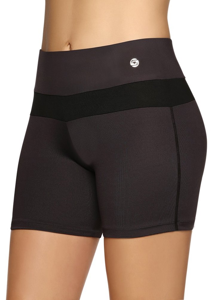 Sexy High Waist Compression Shorts for Women - Low Cut Leg Workout Running Gym Cardio Shorts - Perfect for Yoga, Fitness & Active Lifestyle