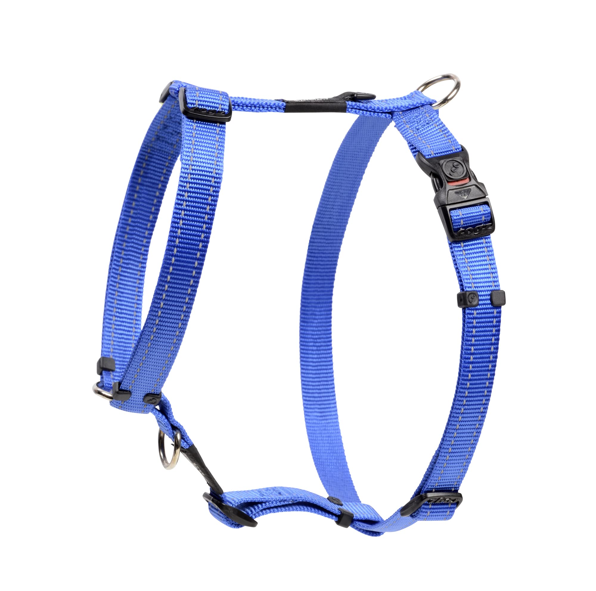 Reflective Adjustable Dog H Harness for Extra Large Dogs - Heavy Duty No Pull Pet Vest with Padded Chest, Blue | Perfect for Night Walks, Jogging & Outdoor Adventures