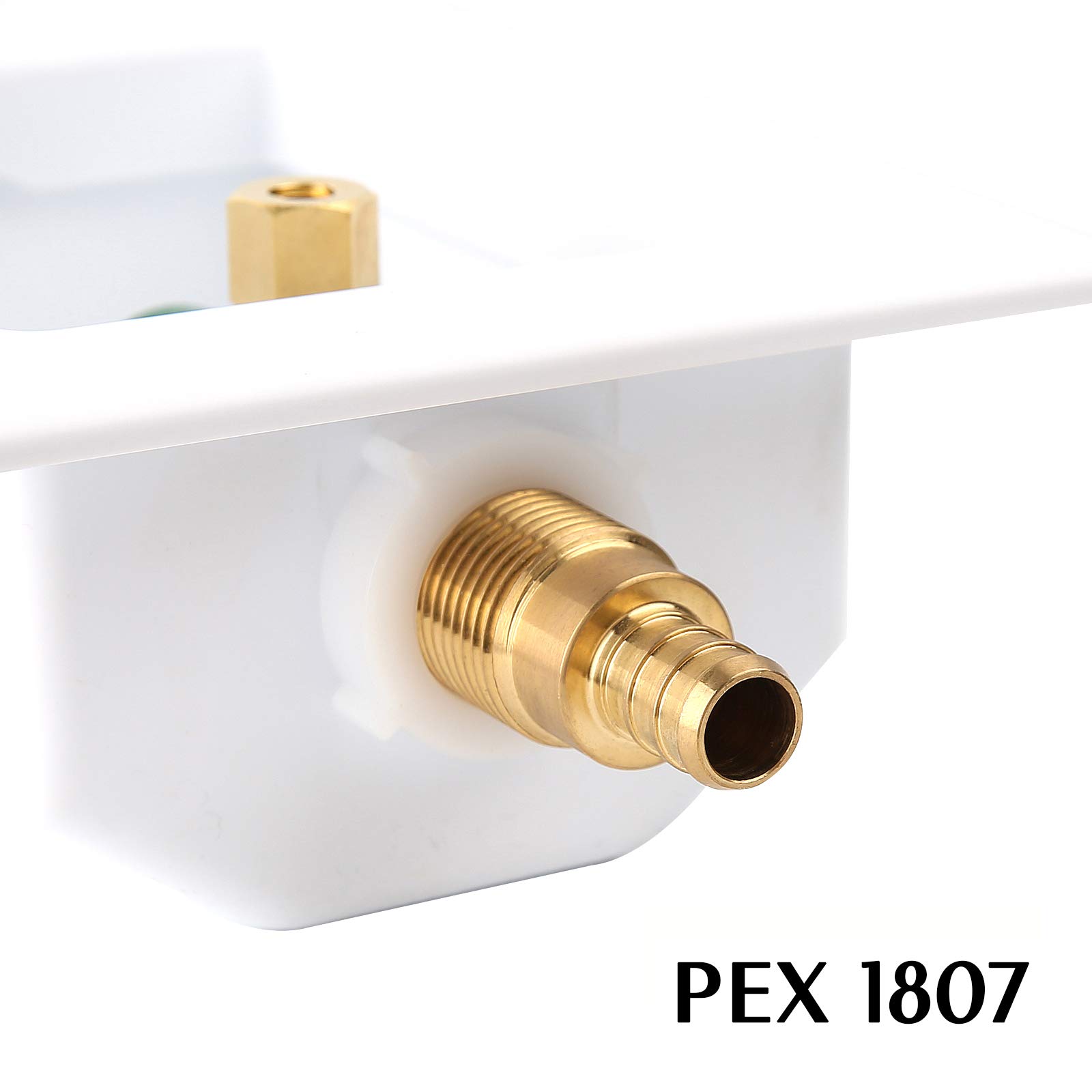 Solimeta Ice Maker Outlet Box - PEX Connection with 1/4-Turn Ball Valve - No Water Hammer Arrestor - Perfect for Refrigerator & Under Sink Ice Maker Installations