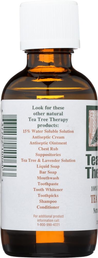 Pure Tea Tree Oil 2oz (60ml) - 100% Natural Essential Oil for Skin Care, Acne Treatment & Aromatherapy - Perfect for DIY Beauty, Hair Care & Home Remedies