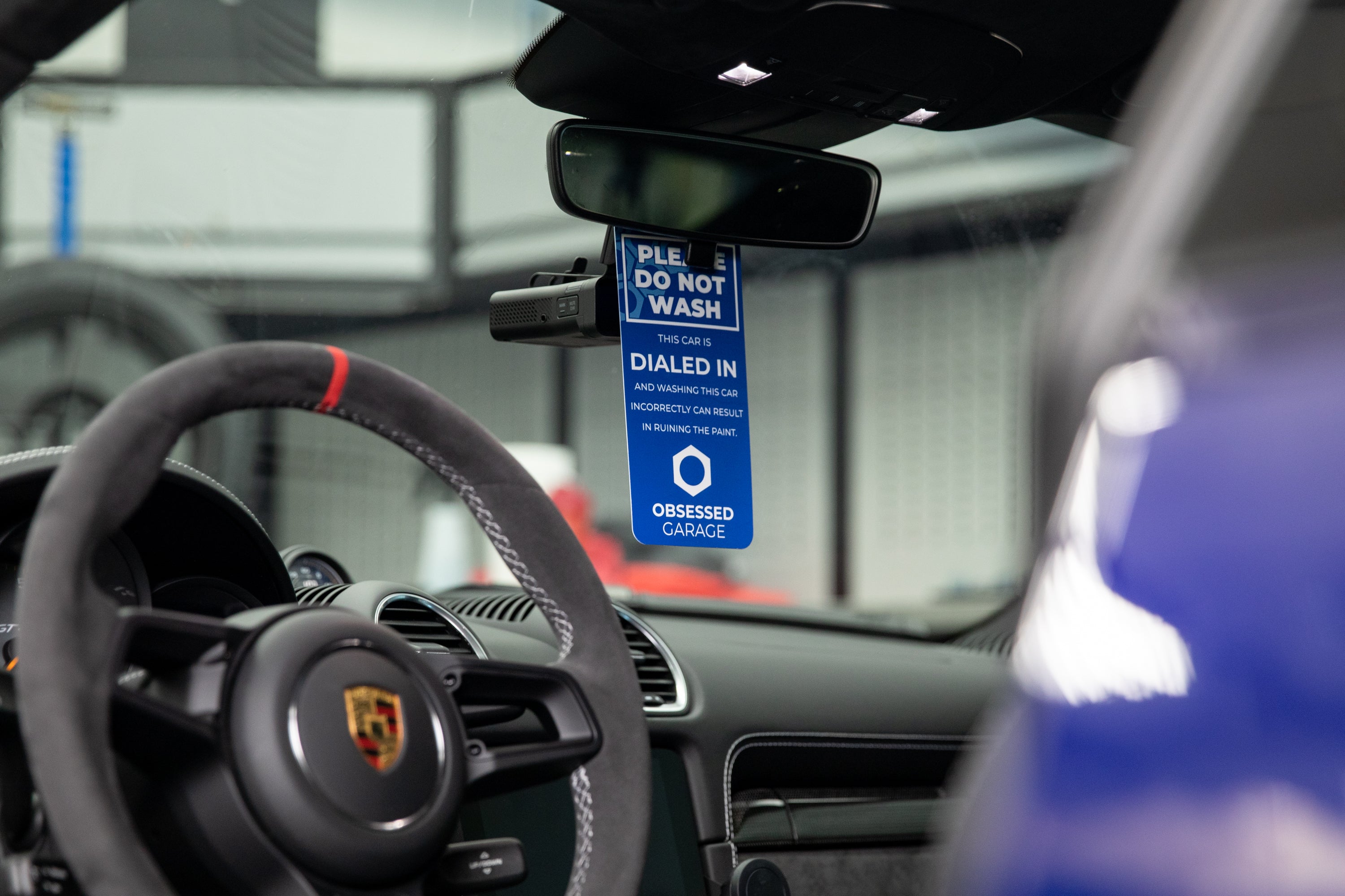 Obsessed Garage 'Please Do Not Wash' Mirror Hanging Sign - Durable Car Wash Warning Sign for Garages, Detailing Shops & Auto Enthusiasts