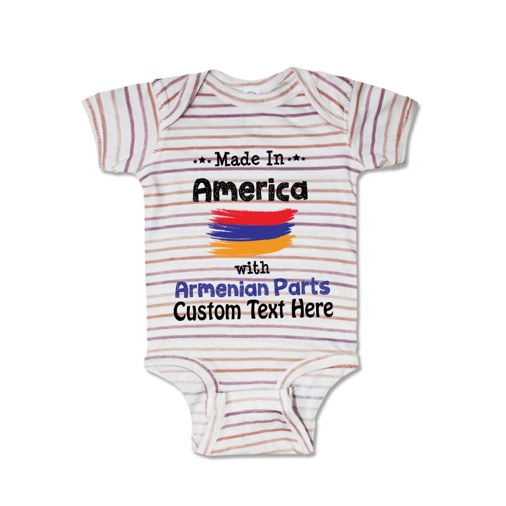 Custom Baby Bodysuit for Boys & Girls - Soft Cotton - Made in USA - Perfect for Family Photos & Playtime