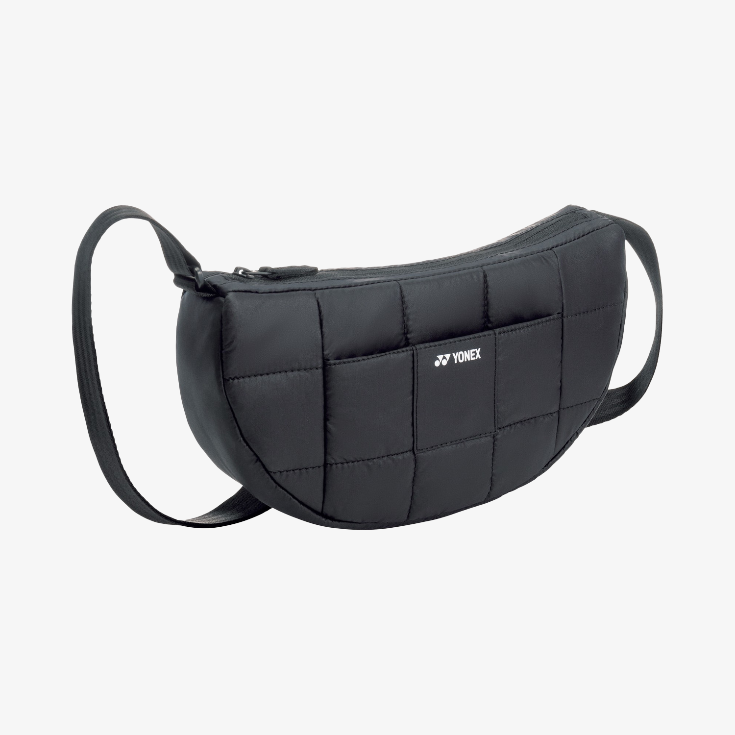 Yonex BAG2465 Compact Shoulder Bag for Tennis & Badminton - Lightweight Sports Bag with Adjustable Strap, Perfect for Gym, Travel & Daily Use (Black)