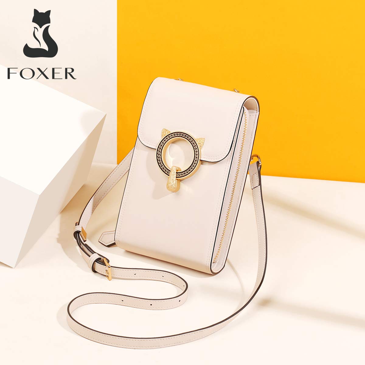 Genuine Leather Crossbody Phone Purse for Women - Cowhide Leather Crossbody Bag with Adjustable Strap - Perfect for Travel, Shopping & Everyday Use