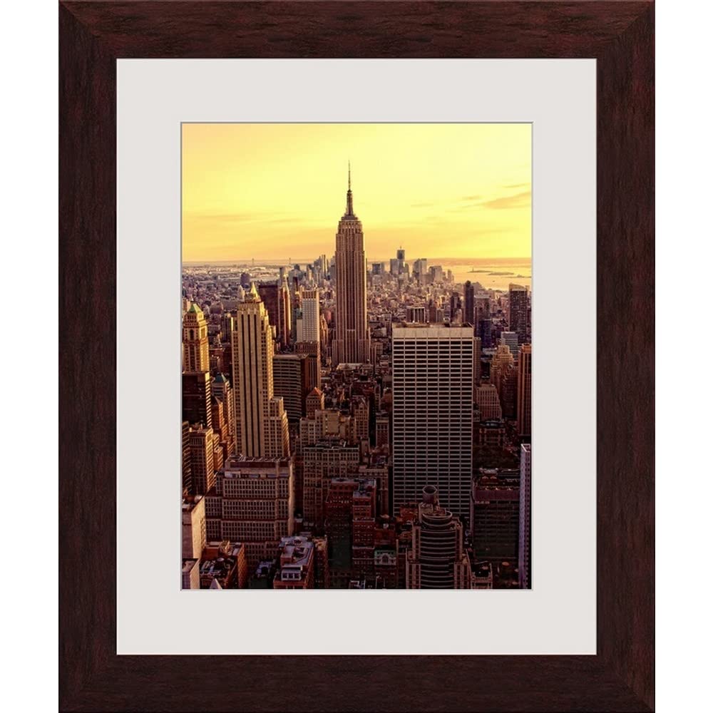 GREATBIGCANVAS New York Skyline Cityscape with Empire State Building - Framed Wall Art Print, NYC Skyline Poster, Home & Office Decor - Perfect for Living Room, Bedroom or Office Wall Decoration
