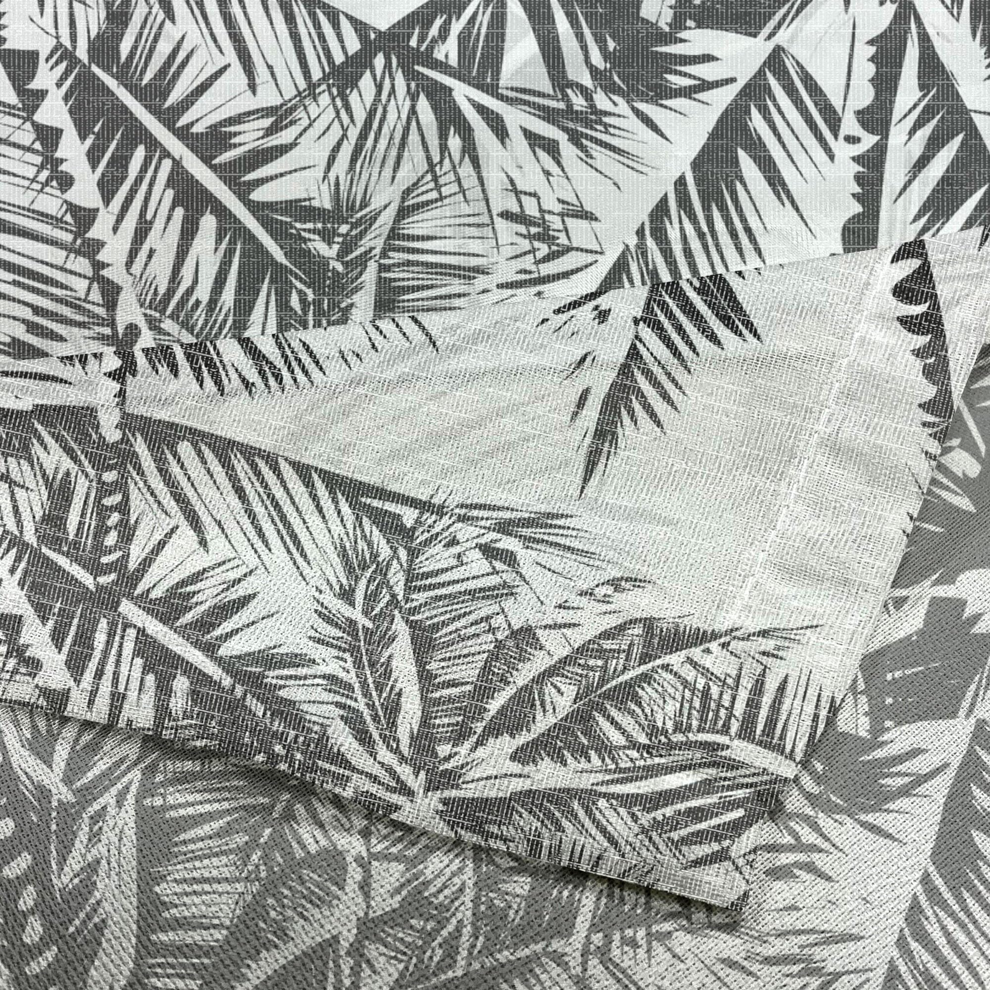 Ambesonne Black and White Palm Tree Sheer Curtains - 108