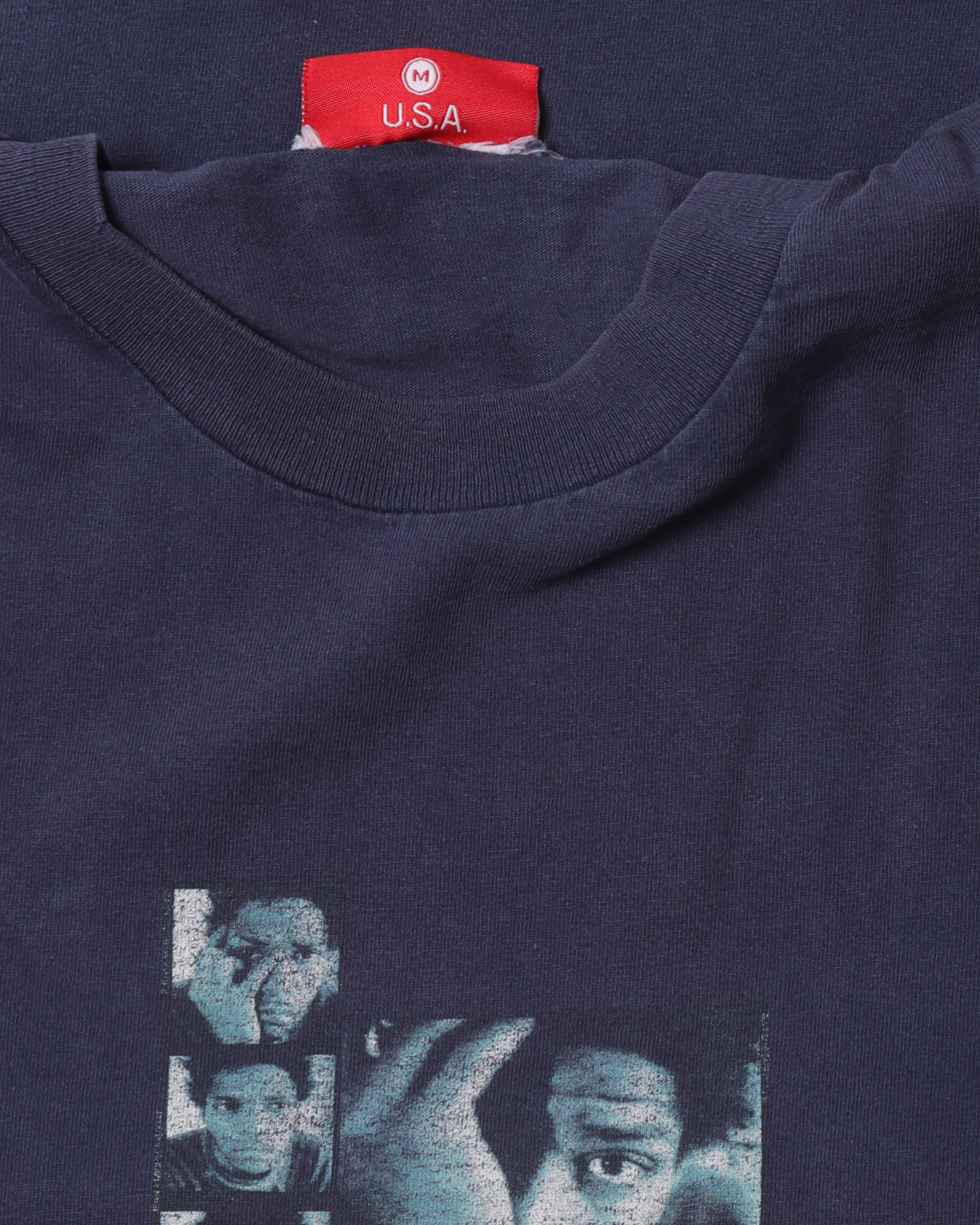 1996 Ari Marcopoulos x Jean Michel Basquiat Navy Vintage T-Shirt - Limited Edition Artist Collab Tee for Streetwear & Art Collectors
