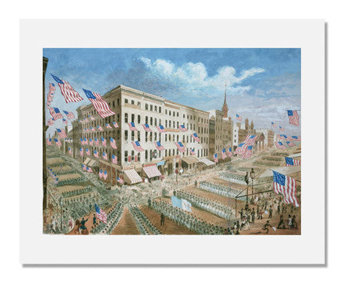 George Hayward Departure of the 7th Regiment NYSM April 19 1861 - Historic Civil War Art Print for Home Decor & History Enthusiasts