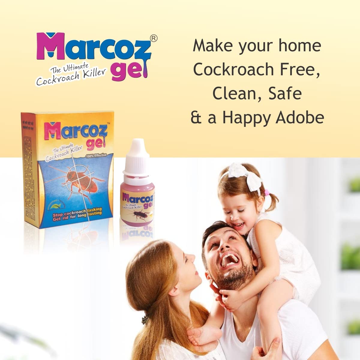 MMR Making Marvelous Marcoz Gel - Ultimate Cockroach Killer Gel for Home & Kitchen | Safe, Odorless, Fast-Acting | Powerful 20g (Pack of 2) | Effective Pest Control for Apartments, Restaurants & Food Storage Areas
