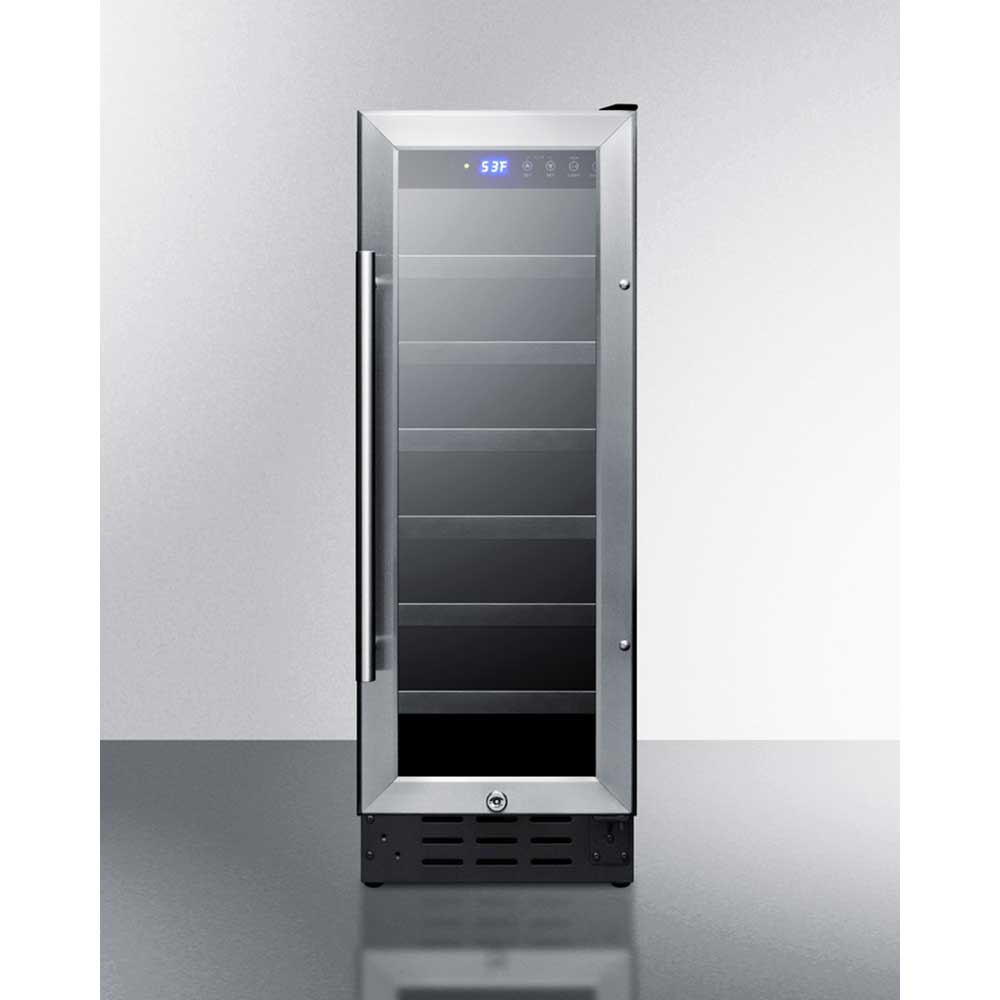 Summit 21 Bottle 12-Inch Built-In Wine Cooler | Freestanding or Built-In Installation | Perfect for Kitchen, Bar, or Dining Room Wine Storage