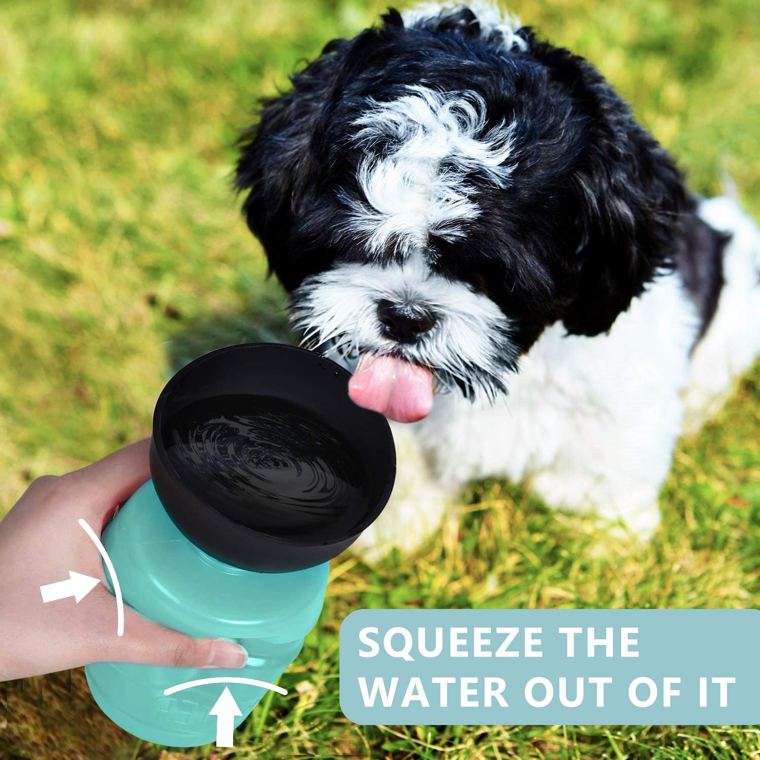 Upgraded 2-in-1 Portable Dog Water Bottle & Bowl - Lightweight Pet Travel Water Dispenser for Hiking, Walking & Outdoor Adventures | PETNF