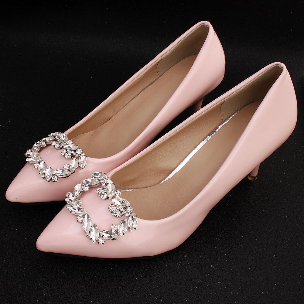1 Pair Rectangle Detachable Rhinestone Shoe Clips for Wedding, DIY Bridal Shoe Accessories - Perfect for Bridesmaids, Prom, Evening Gowns & Special Occasions