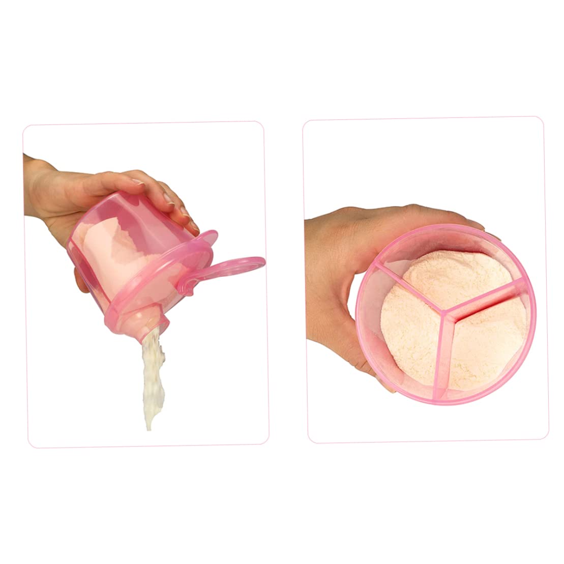 Premium Baby Formula Dispenser - Portable Milk Powder Storage Container for Travel & Outdoor Use | BPA-Free, Leak-Proof Snack Food Box | Ideal for Diaper Bags, Strollers & On-the-Go Feeding (Pink)