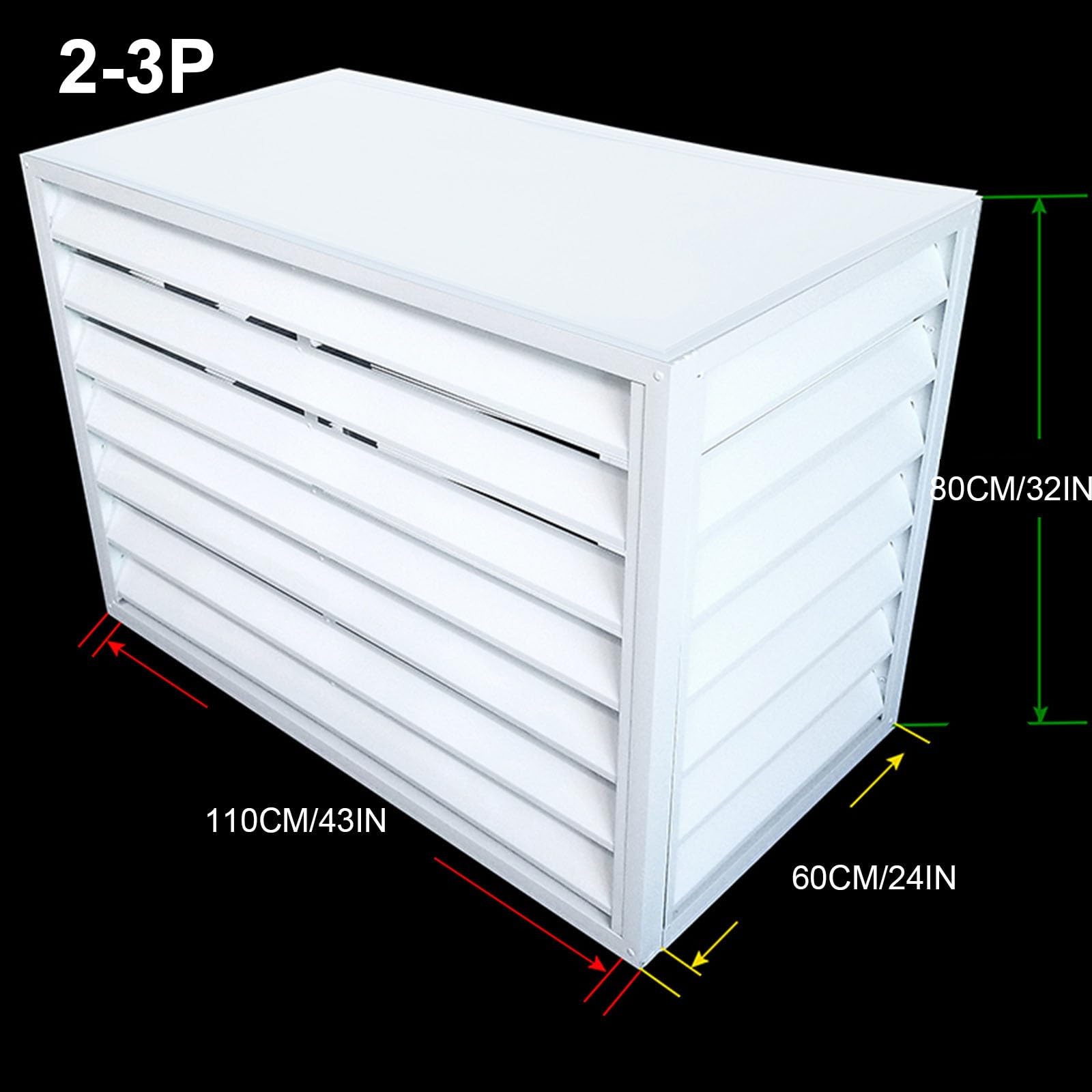 Aluminum Air Conditioner & Heat Pump Cover for Outdoor Units – Durable Mini Split AC Cover with Noise Reduction & Shelf Plant Stand – Perfect for Protecting Outdoor HVAC Systems in All Seasons