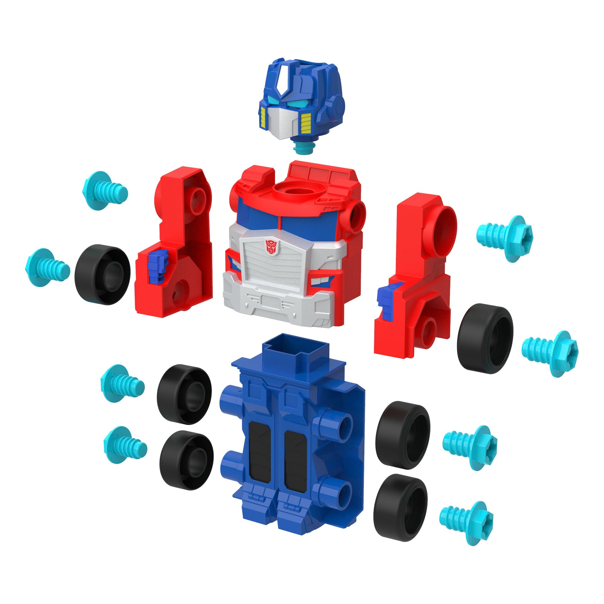 Optimus Prime Building Toys for Kids - STEM Educational Robot Construction Set with Electric Drill & AA Batteries - Transformers Action Figure for Boys & Girls Ages 18+ Months - Perfect for Birthday Gifts & Creative Playtime