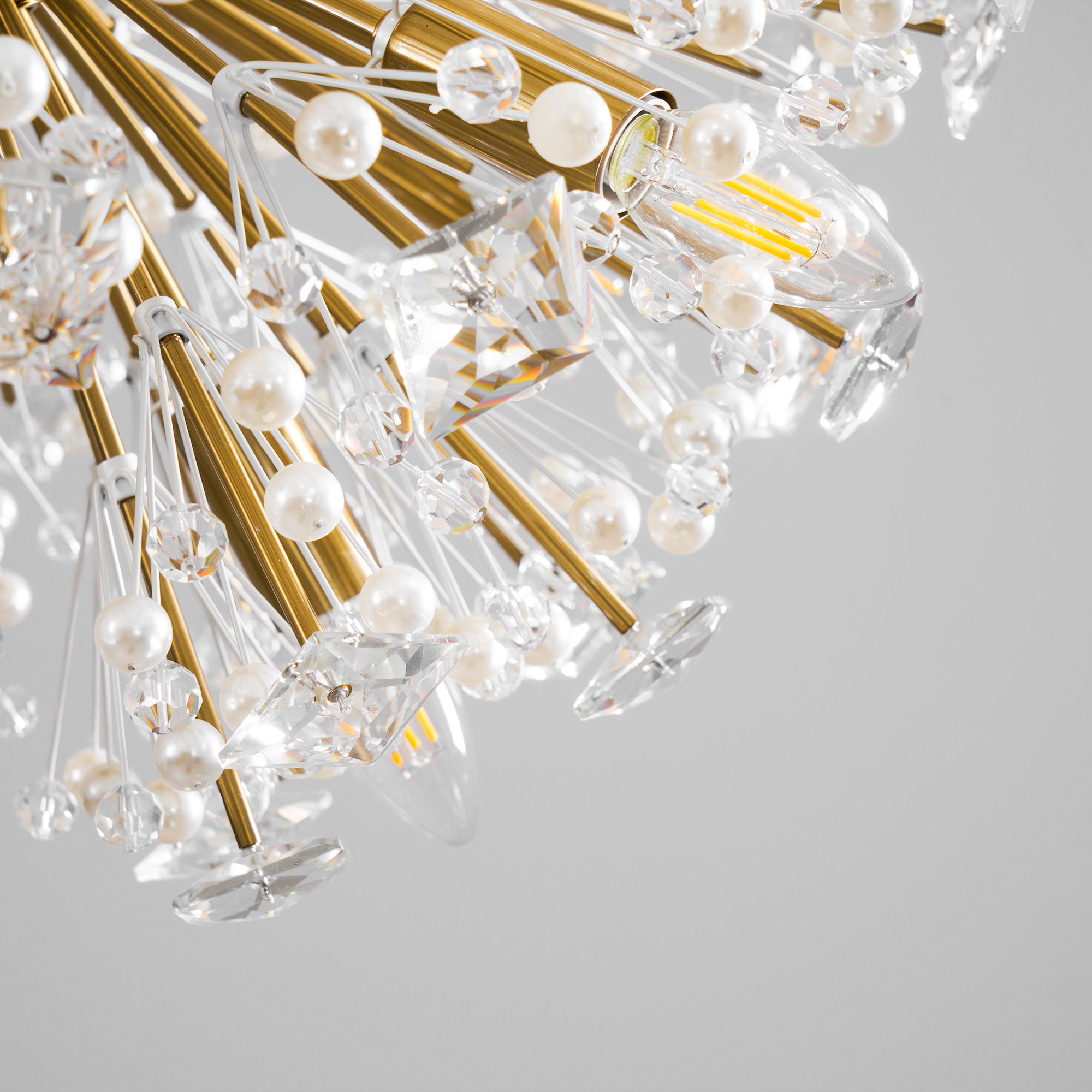 Dickinson Chandelier - Elegant Crystal Ceiling Light Fixture for Dining Room, Living Room & Bedroom | Modern Home Lighting Decor