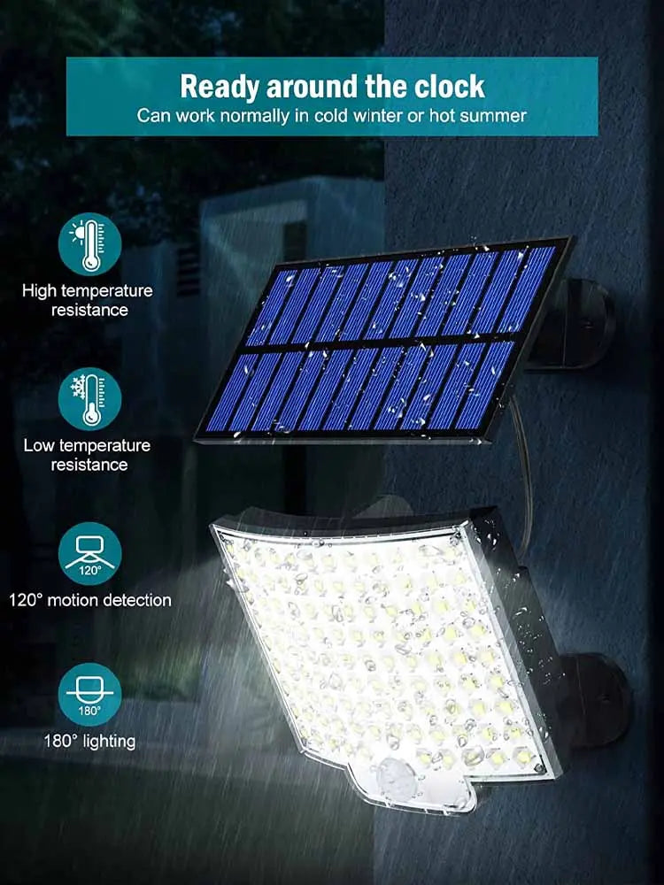 Solar Powered Outdoor Wall Lights with Extendable Arm - Waterproof & Motion Sensor for Garden, Patio, and Pathway Lighting
