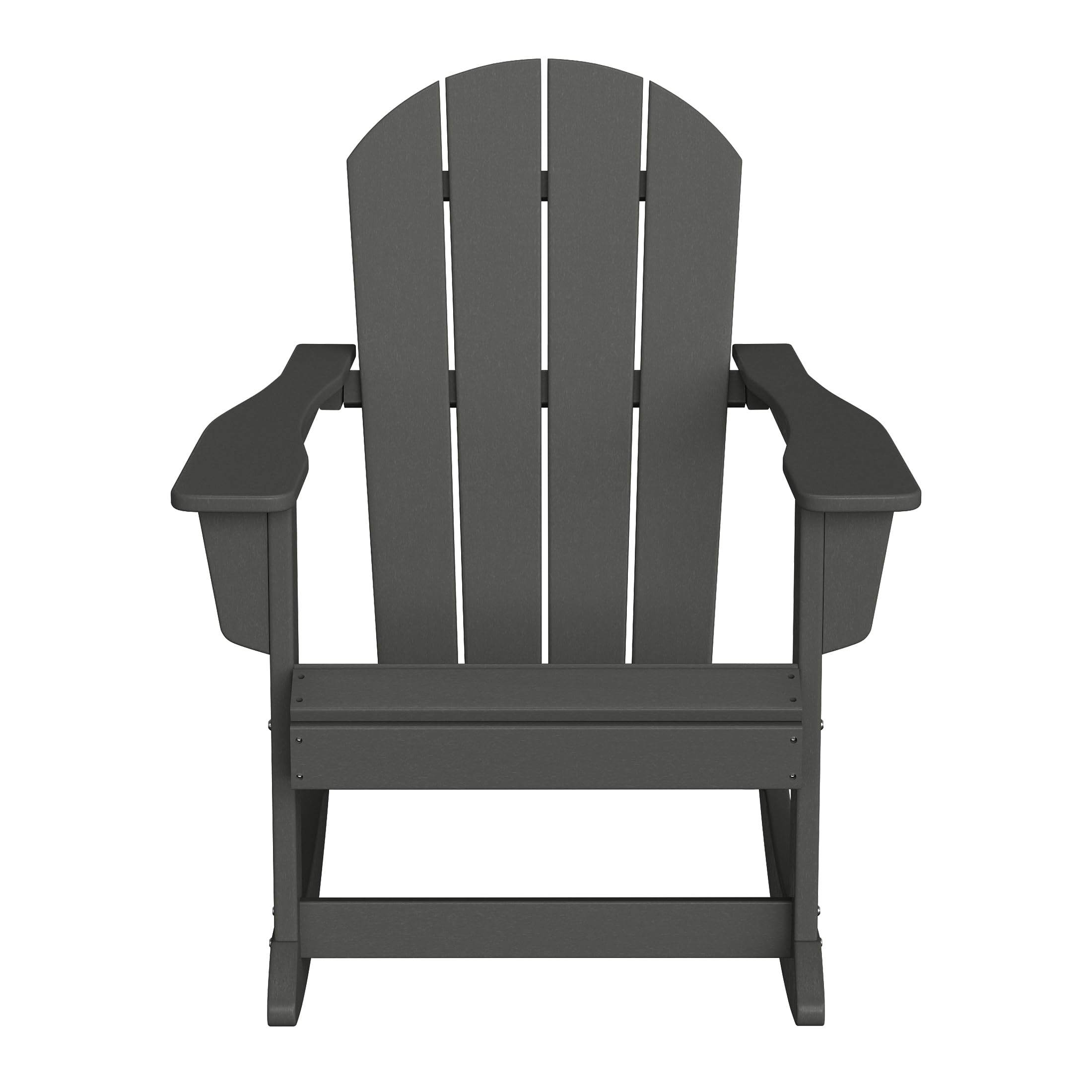 WestinTrends Malibu Outdoor Poly Adirondack Rocking Chair - Gray Patio Furniture for Porch, Garden & Backyard Relaxation