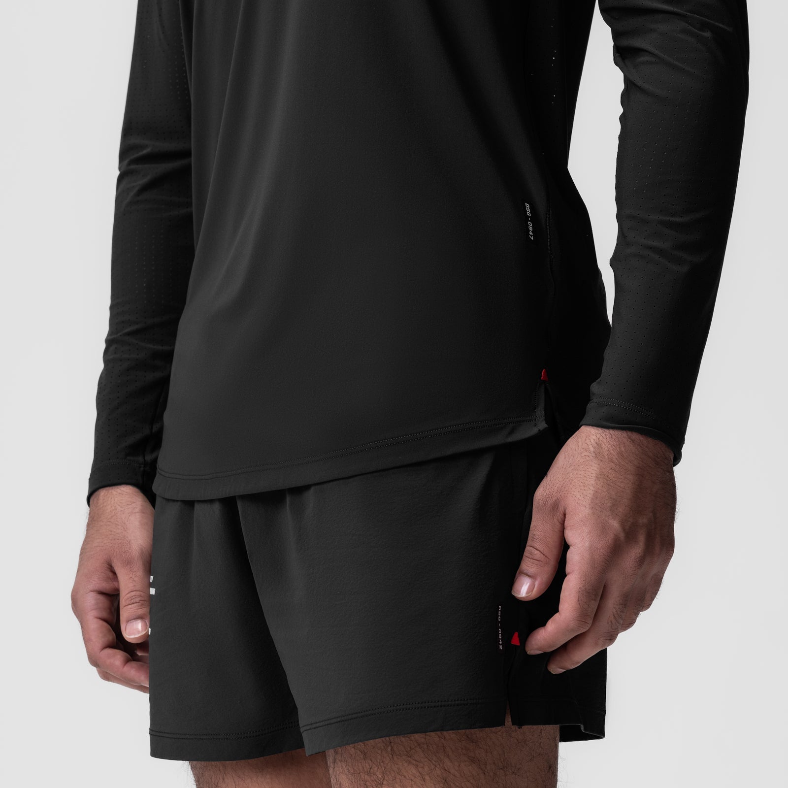 ASRV Laser Vent Performance Long Sleeve Shirt for Men - Moisture Wicking & Breathable Workout Top for Running, Gym & Outdoor Activities