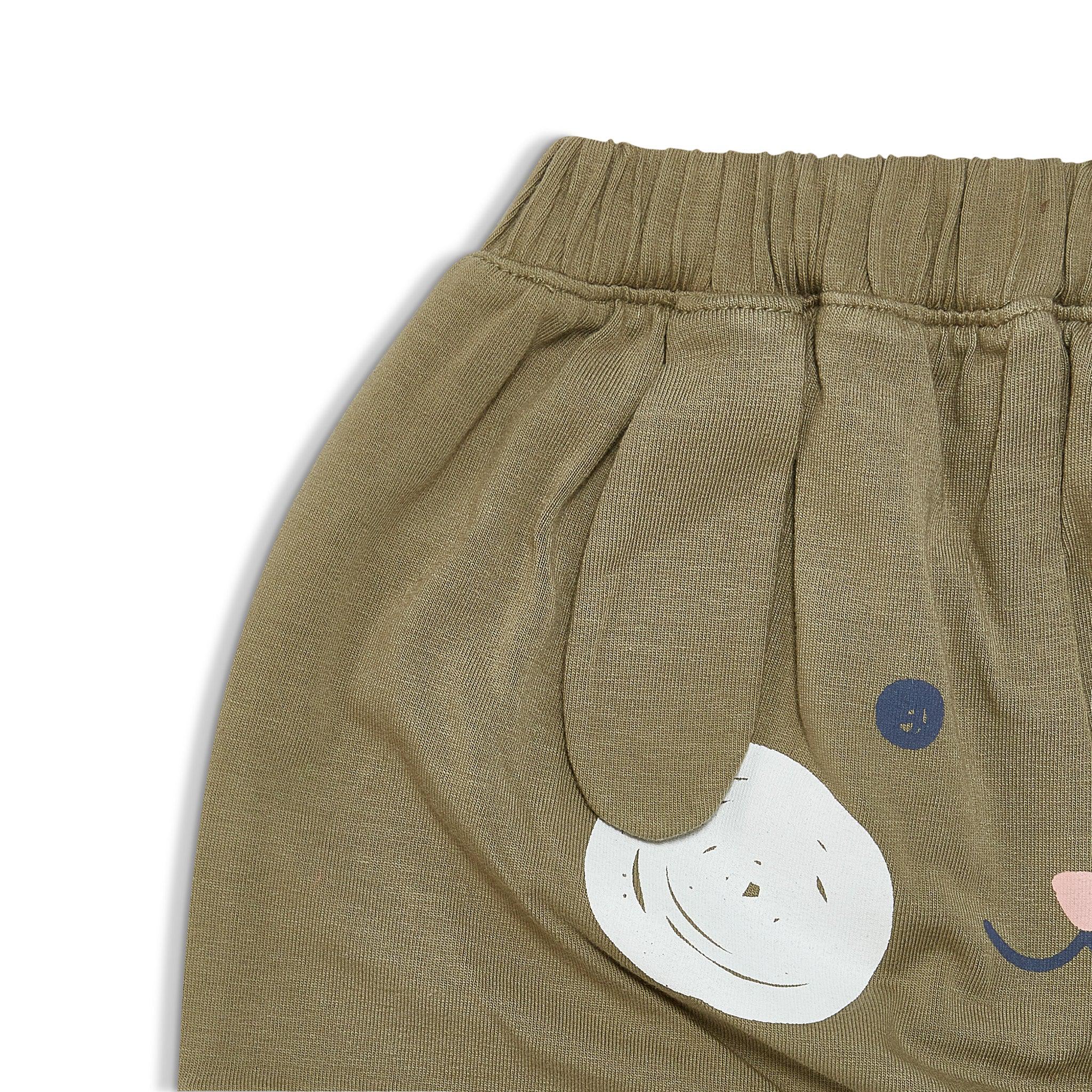 Organic Bunny Bloomers for Babies - Soft Cotton Bloomers with Bayleaf Design - Perfect for Newborn Photoshoots, Easter Outfits, and Playtime