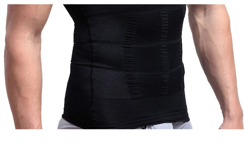Bakerdani Men's Slimming Vest - Breathable Body Shaper Undershirt for Muscle Support & Tummy Control - Perfect for Workout, Gym & Everyday Wear