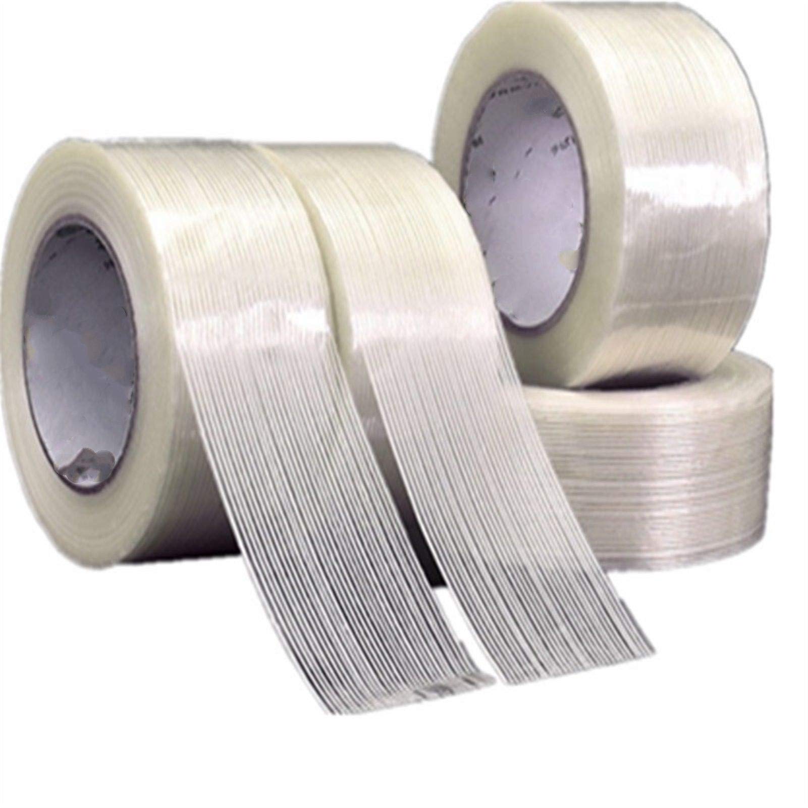 High-Temperature Resistant Fiberglass Tape - Strong Non-Marking Single-Sided Adhesive Tape (15mm x 4pcs) - Perfect for Electrical Insulation, Pipe Wrapping & DIY Repairs