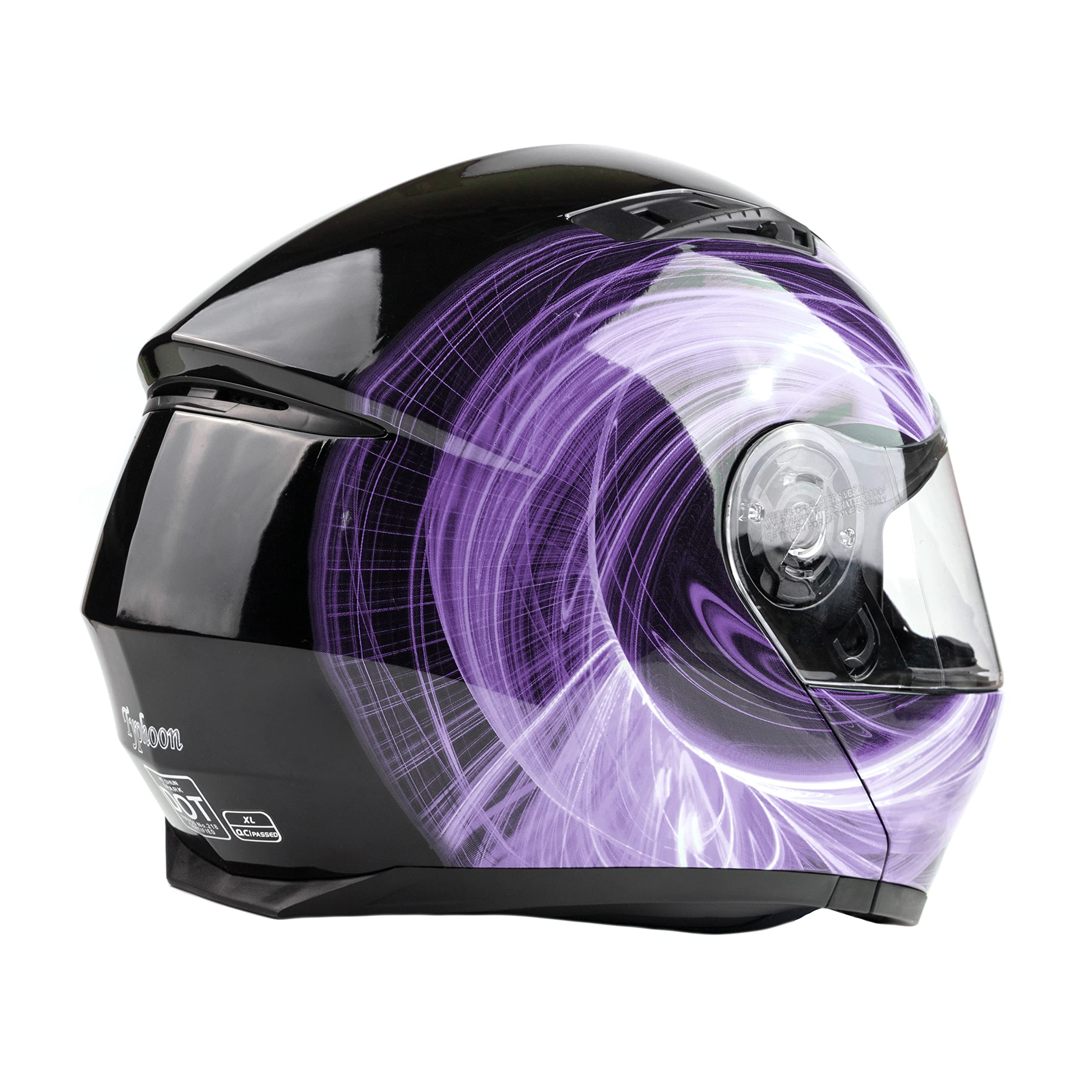 DOT Approved Modular Motorcycle Helmet for Adults - Full Face Flip Up Design with Retractable Sunglasses (Typhoon TH158) - Perfect for Commuting, Touring & Adventure Riding