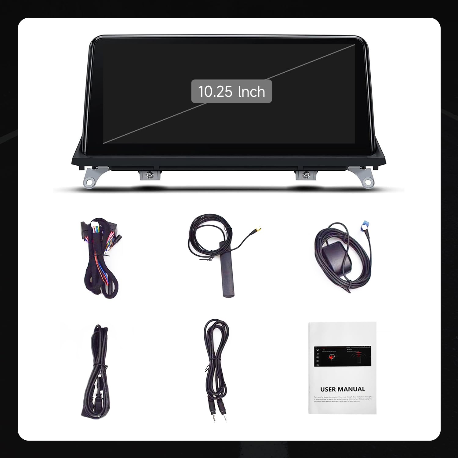 10.25 Inch Android 13 Car Stereo for BMW X5 E70 X6 E71 (2011-2014) - CIC System GPS Navigation with Wireless CarPlay, Bluetooth, WiFi & SWC - Perfect for Hands-Free Calling, Music Streaming & Mirror Link Navigation