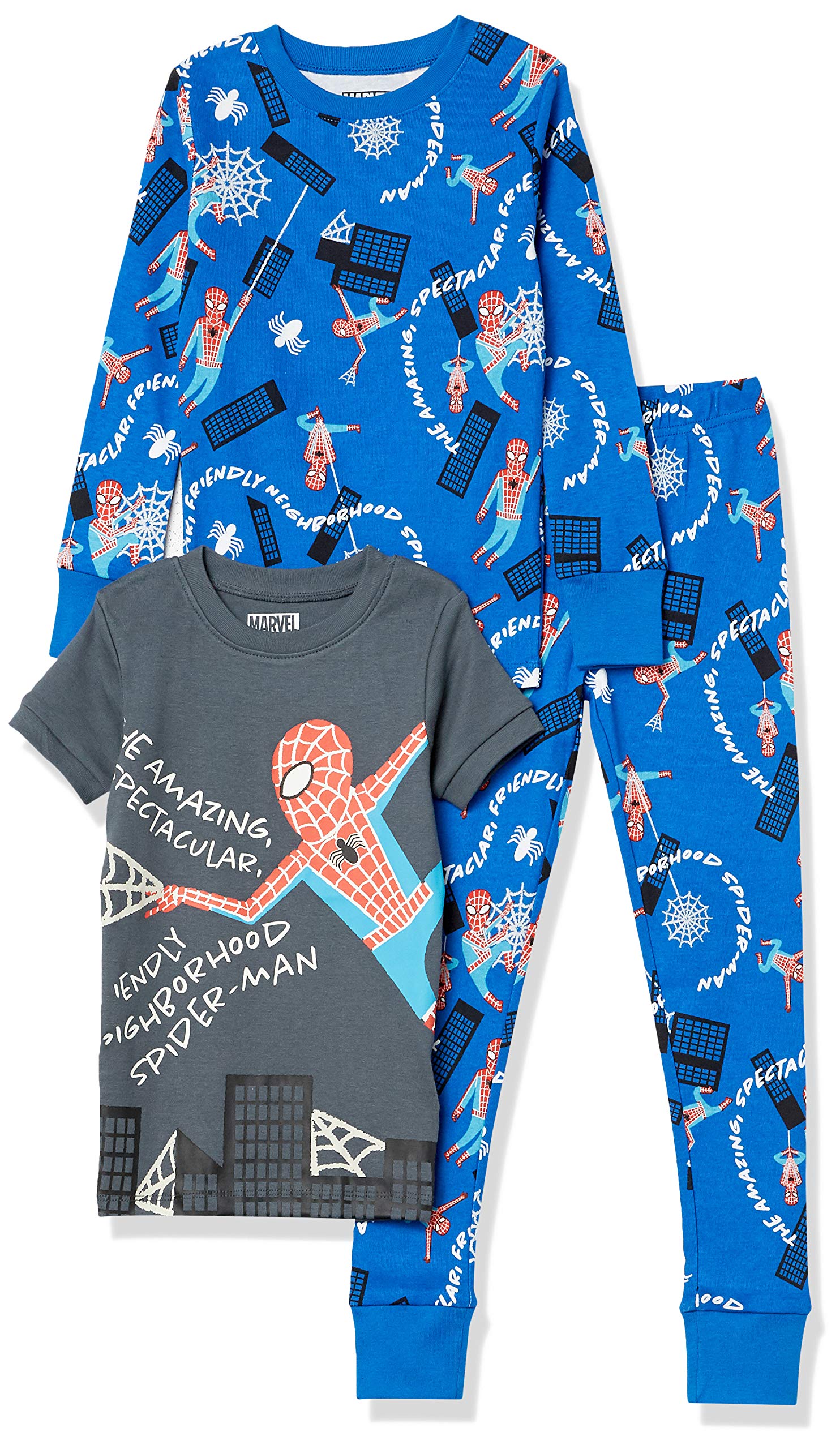 Disney Marvel Star Wars Frozen Baby Toddler Boys' Cotton Pajama Sets - Snug-Fit Sleepwear for Kids | Birthday Gifts, Christmas Pajamas & Cozy Bedtime Wear