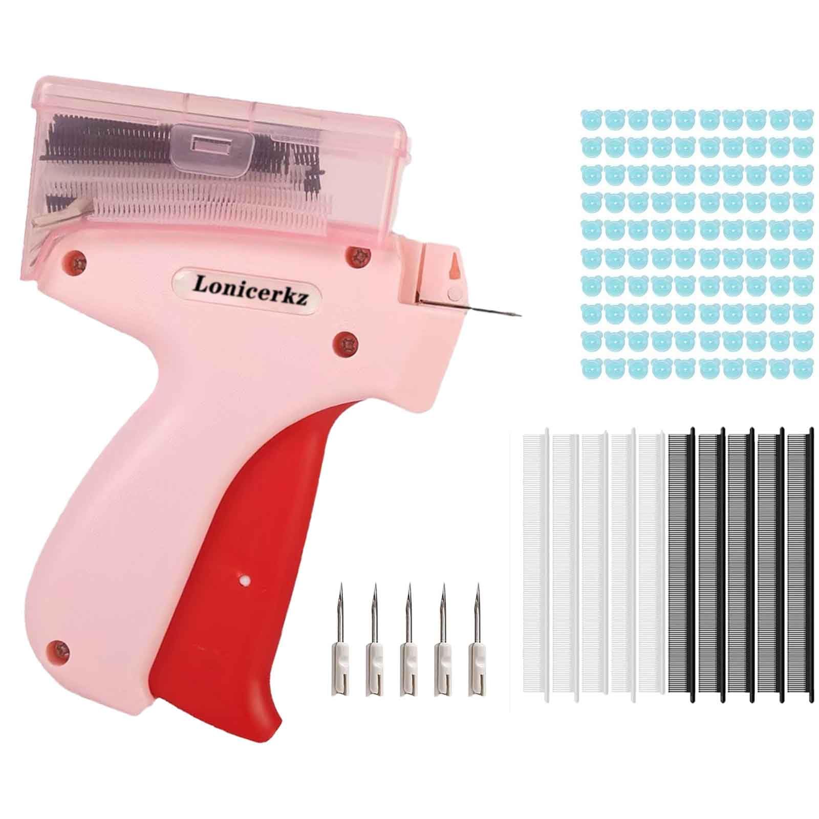 Mini Stitch Gun for Clothes - Quick Stitch Sewing Tool with 5 Needles & 2000 Fasteners (1000 Black + 1000 White) - Portable Fabric Repair Kit for Jeans, Shirts, Pants - Includes Storage Case - Perfect for Emergency Clothing Repairs at Home or Travel