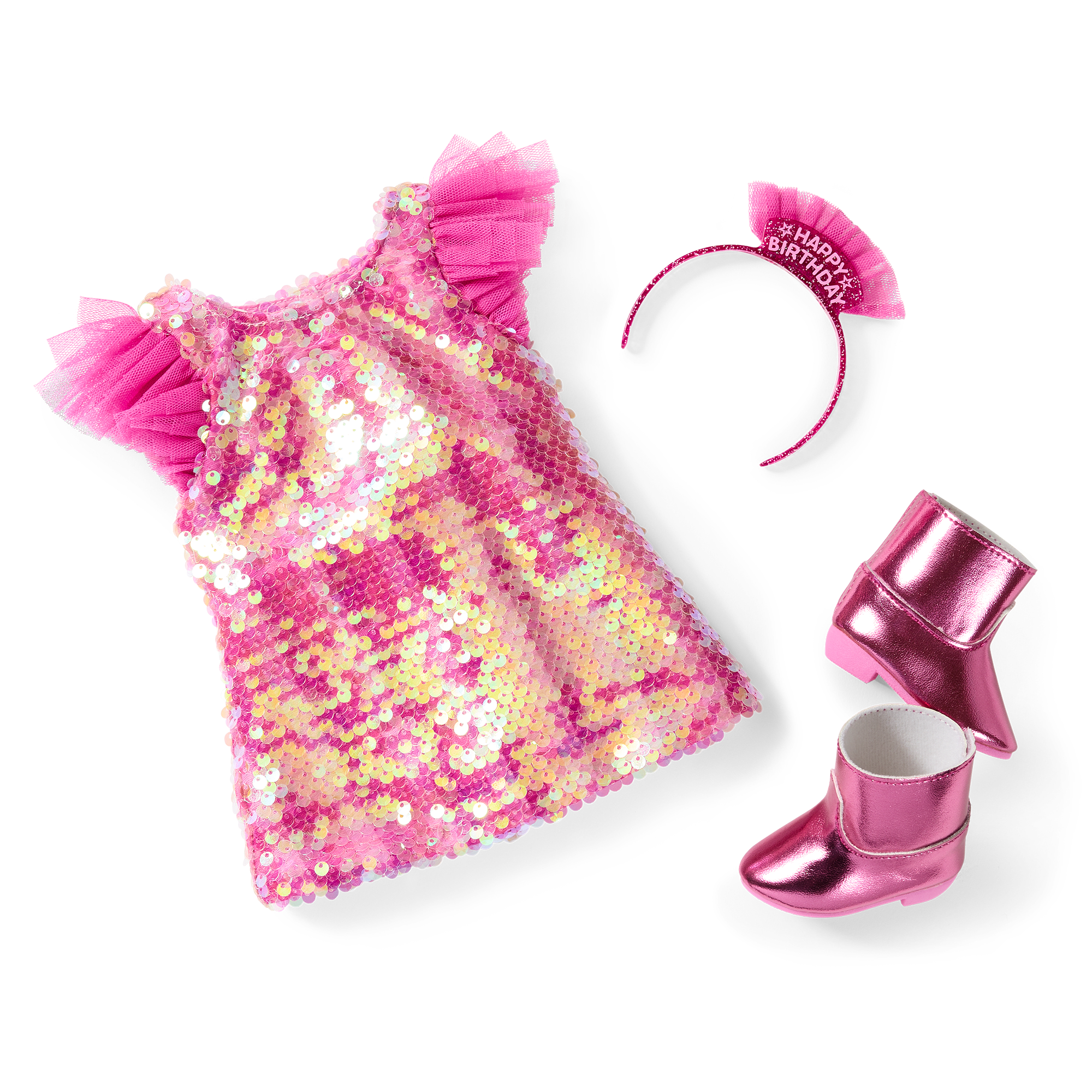 Happy Birthday Outfit for 18 Inch Dolls - Perfect Birthday Party Dress for American Girl Dolls & 18