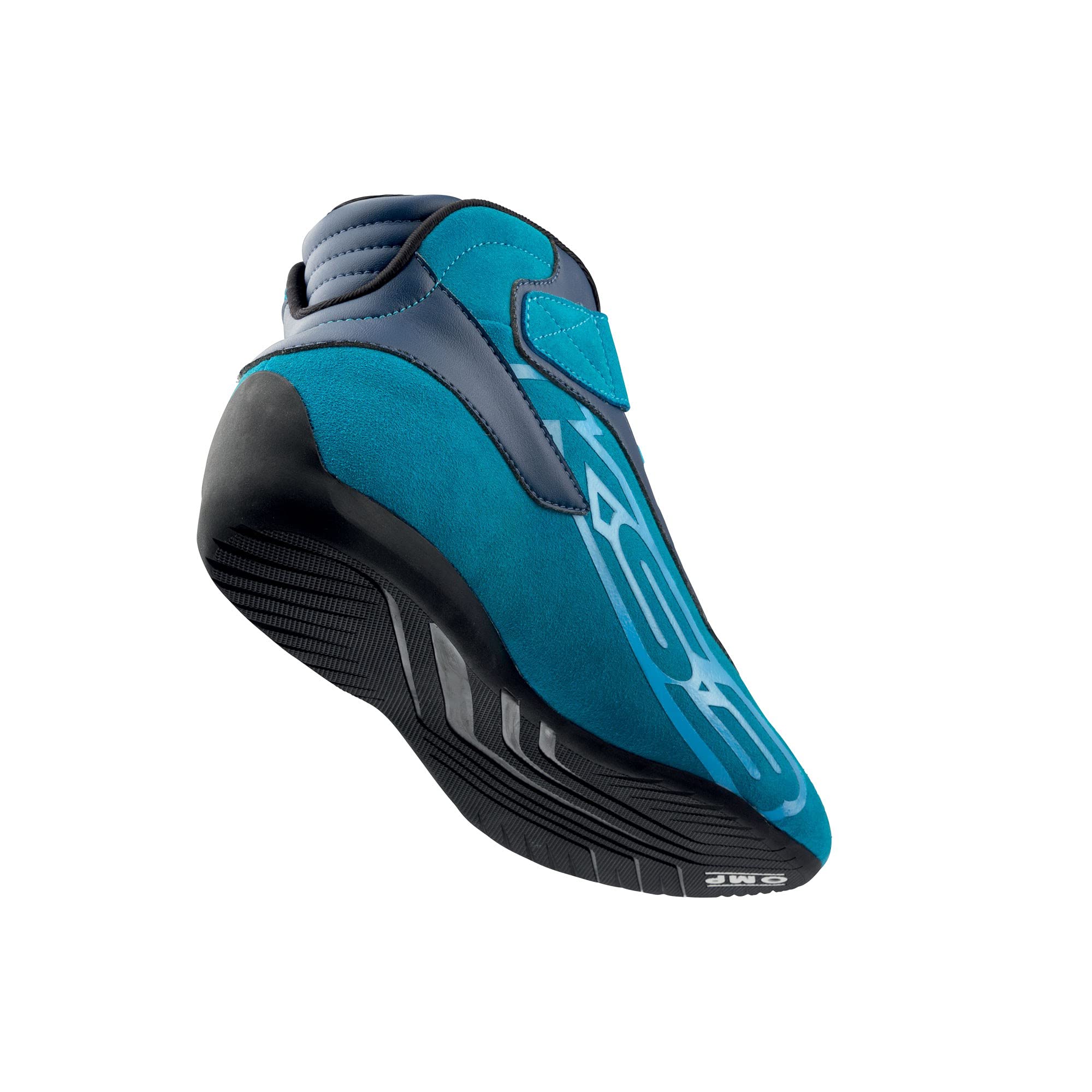 OMP KS-3 Racing Shoes 2021 Model - Navy Blue & Cyan Motorsport Footwear - Size 36 (KC0-0826-A01-244-36) - Perfect for Karting, Track Days & Motorsports Enthusiasts