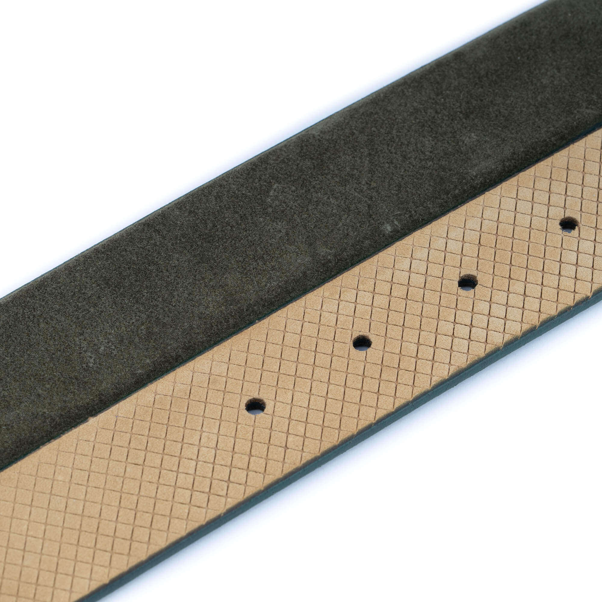 Olive Green Suede Leather Belt for Women - Replacement Strap Compatible with Ferragamo Buckles | Elegant Accessory for Office, Casual & Special Occasions