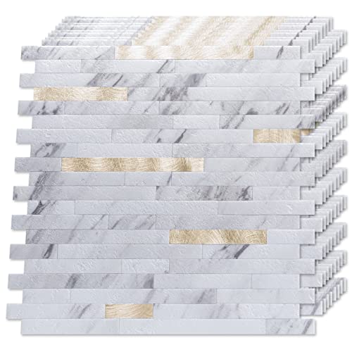 White Marble + Metal Gold