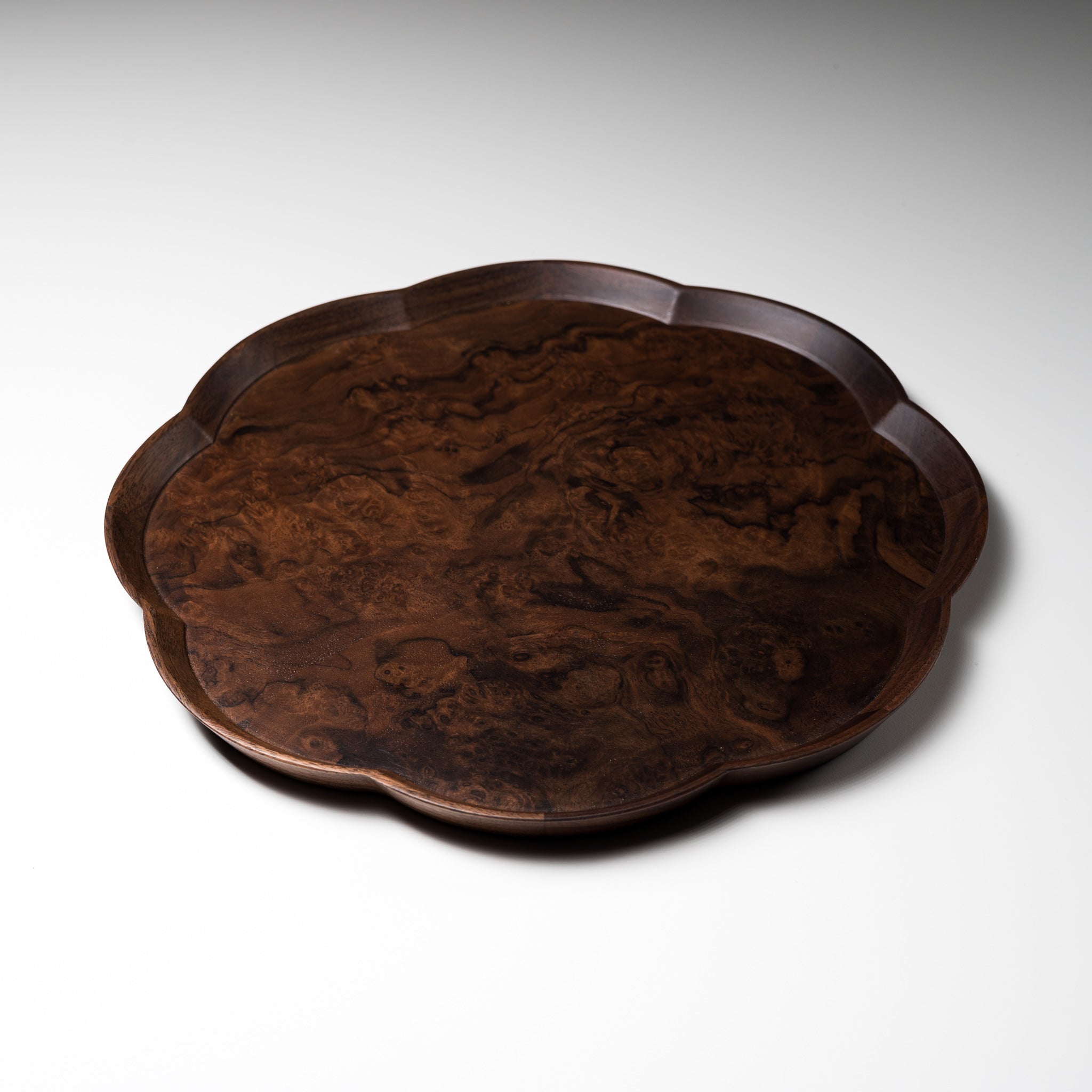Handmade Premium Dark Brown Walnut Wood Tray - Elegant Serving Tray for Coffee, Tea, and Breakfast in Bed - Perfect for Home Decor and Gift Giving