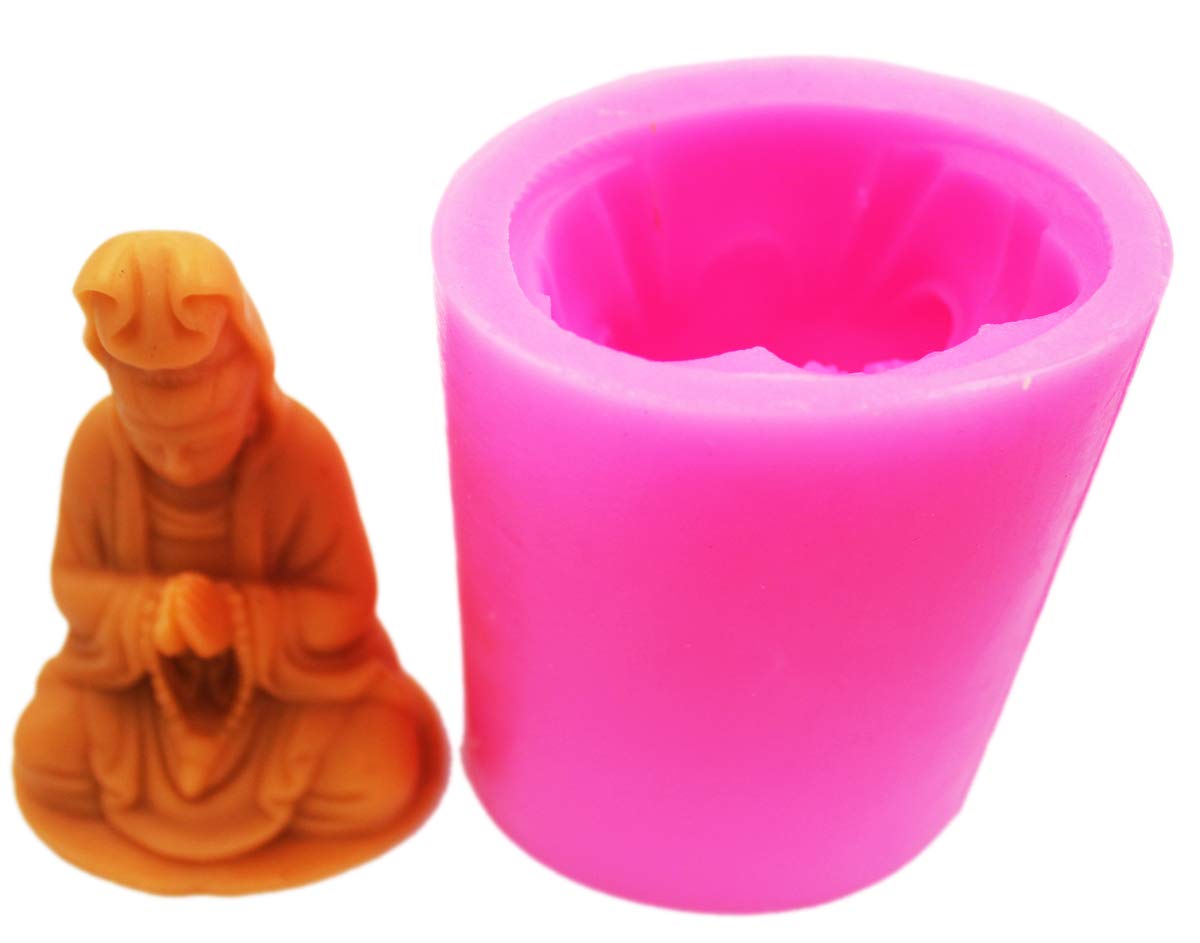 Longzang Avalokitesvara Guanyin Bodhisattva Silicone Candle & Soap Molds - DIY Handmade Craft Molds for Home Decor, Meditation Spaces & Spiritual Gifts