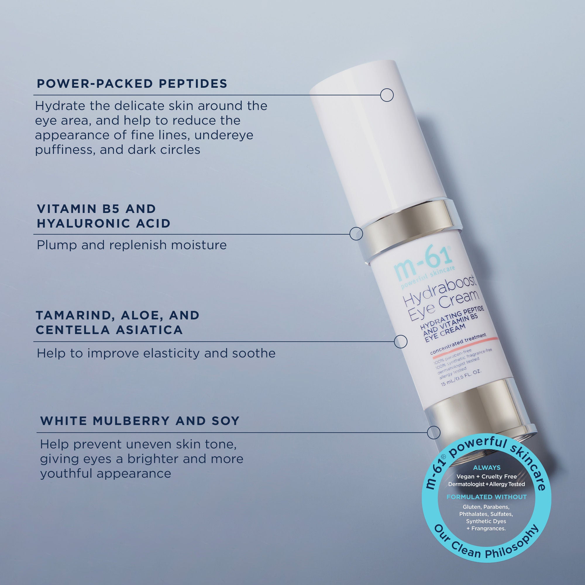 Hydraboost Eye Cream for Dark Circles & Puffiness - Hydrating & Anti-Aging Under Eye Treatment - Perfect for Night & Day Use