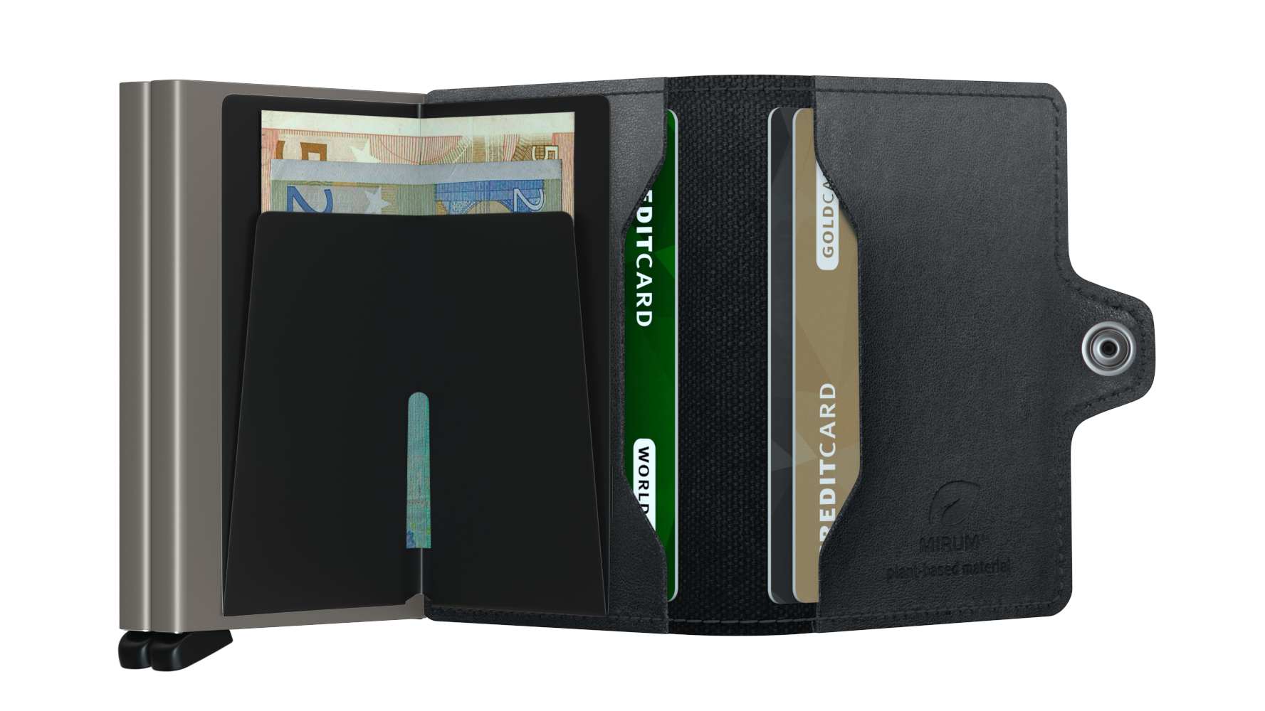SECRID Twinwallet Mirum Black - Premium RFID Blocking Leather Wallet for Men & Women | Slim Bifold Design with Card Holder | Perfect for Travel, Business & Everyday Use