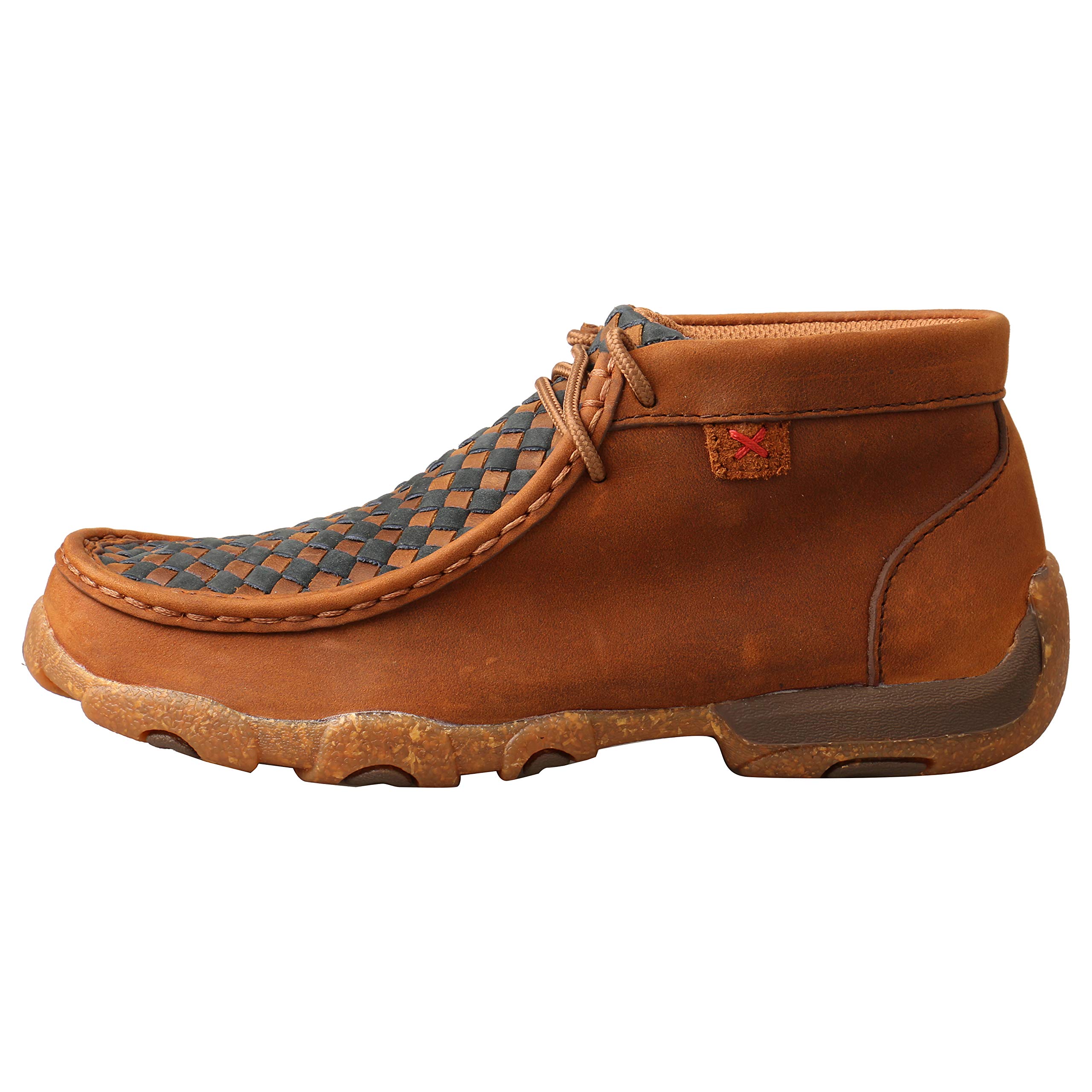Twisted X Kids Chukka Driving Moc - Oiled Saddle & Midnight - Size 13 M - Comfortable Casual Shoes for Boys & Girls - Perfect for School, Playtime & Outdoor Activities