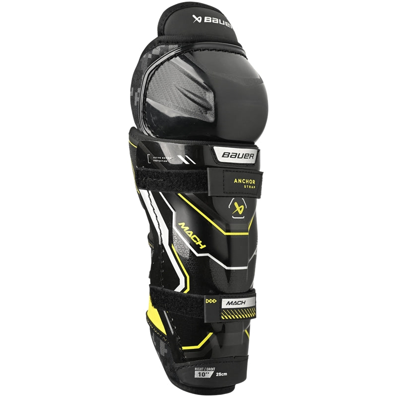 Bauer Supreme Mach Youth Hockey Shin Guards - Lightweight & Durable Protection for Ice Hockey Players - Perfect for Games & Practice