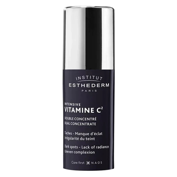 Esthederm Intensive Vitamin C Dual Concentrate Brightening Booster Serum 10ml - Vitamin C Face Serum for Dark Spots & Dull Skin - Perfect for Morning Skincare Routine & Anti-Aging Treatment