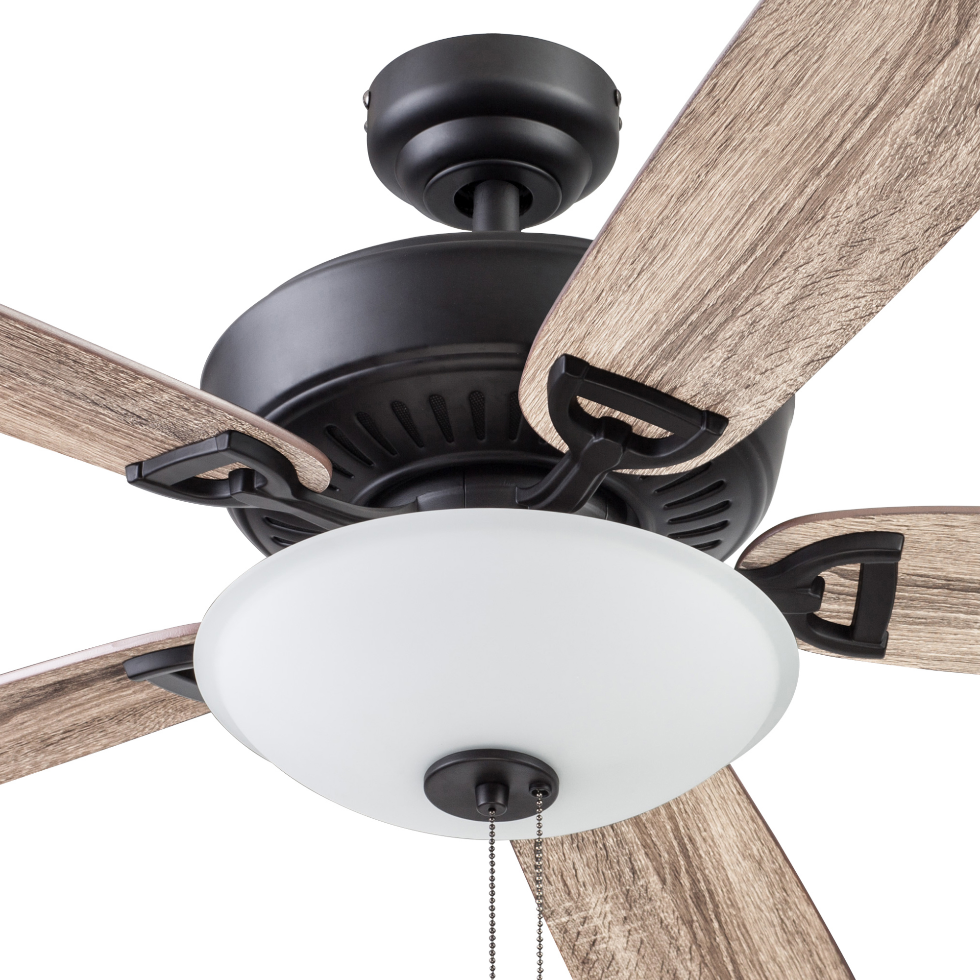 52 Inch Montlake Ceiling Fan with Pull Chain in Espresso Bronze Finish - Perfect for Living Room, Bedroom, and Outdoor Spaces