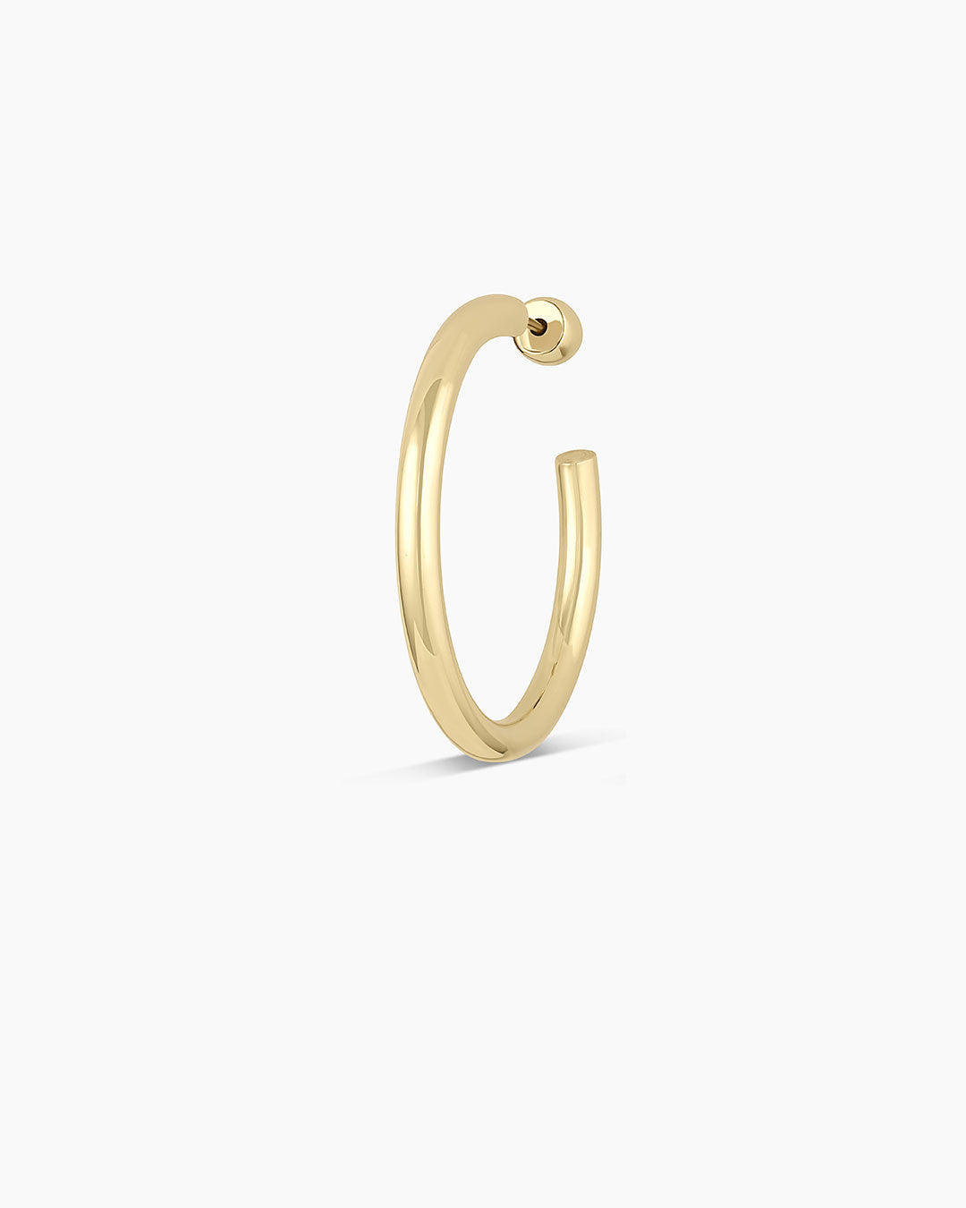 14K Gold Carter Single Hoop Earrings - Dainty Minimalist Hoops for Women - Perfect for Everyday Wear, Date Nights & Gifting