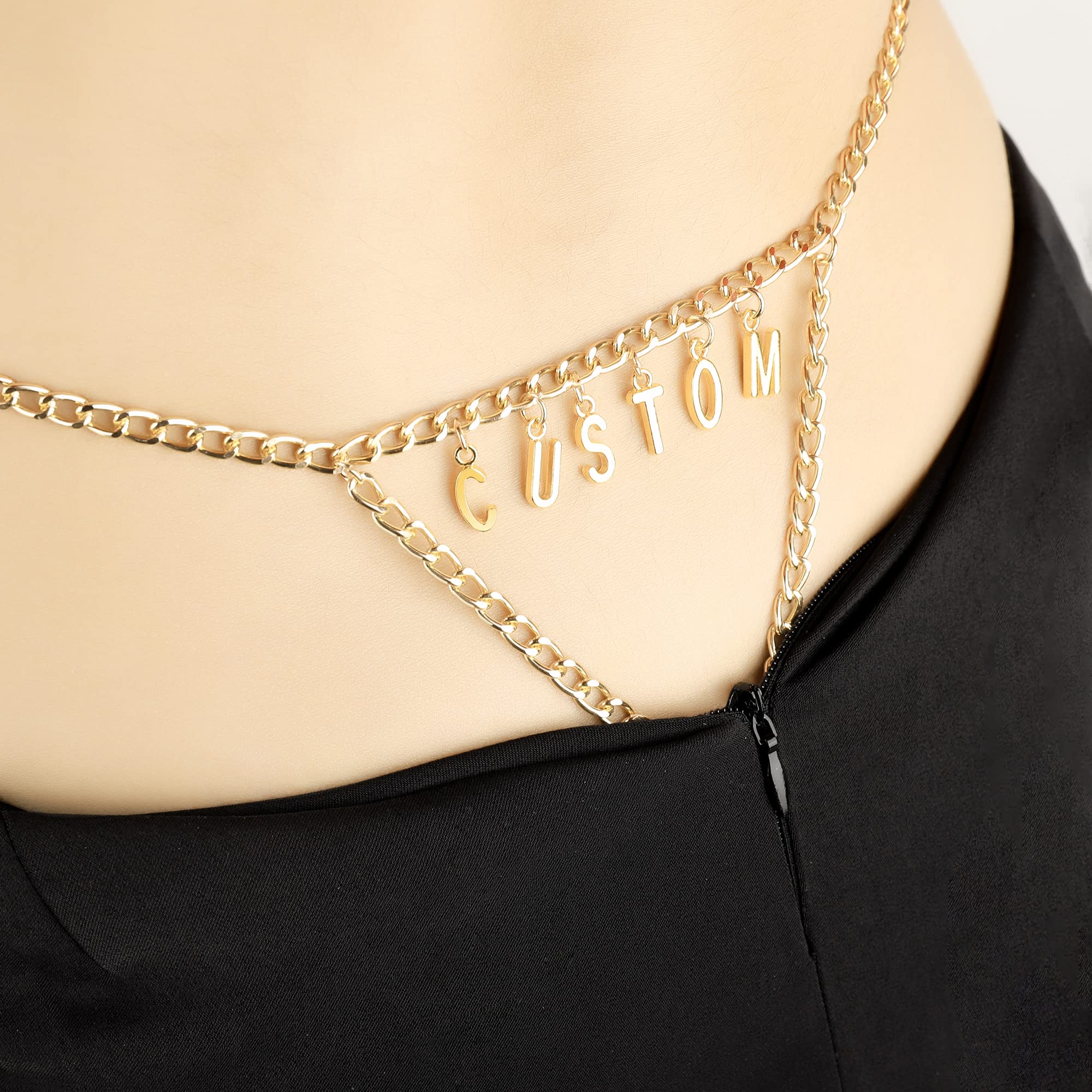 Custom G-String Sexy Thong Panties for Women - Rhinestone Charm Letters Waist Chain Cheeky See-Through Lingerie | Perfect for Valentine's Day, Bachelorette Parties & Sensual Occasions