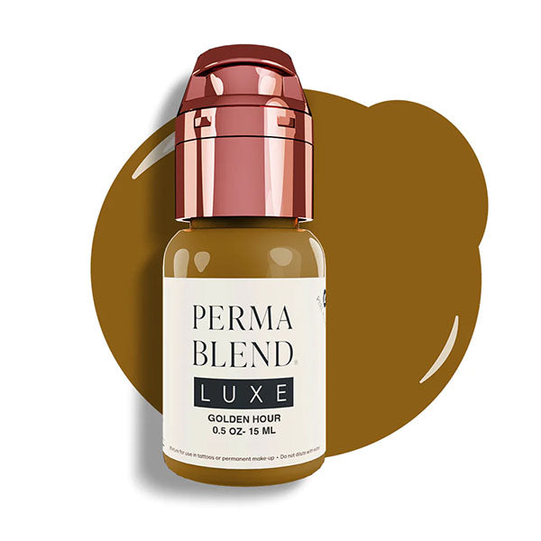 Perma Blend Luxe Golden Hour Pigment - Professional Cosmetic Tattoo Ink for Eyebrows & Lips | Long-Lasting, Vibrant Color | Perfect for Microblading, Ombre Brows & Permanent Makeup Artists